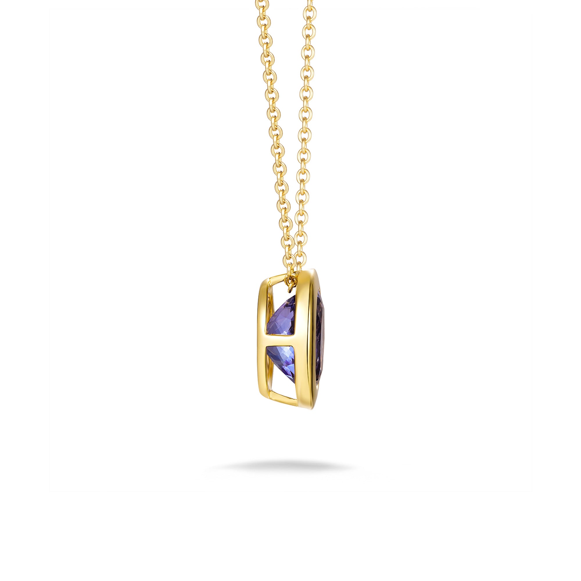 Oval Tanzanite Bezel set Pendant