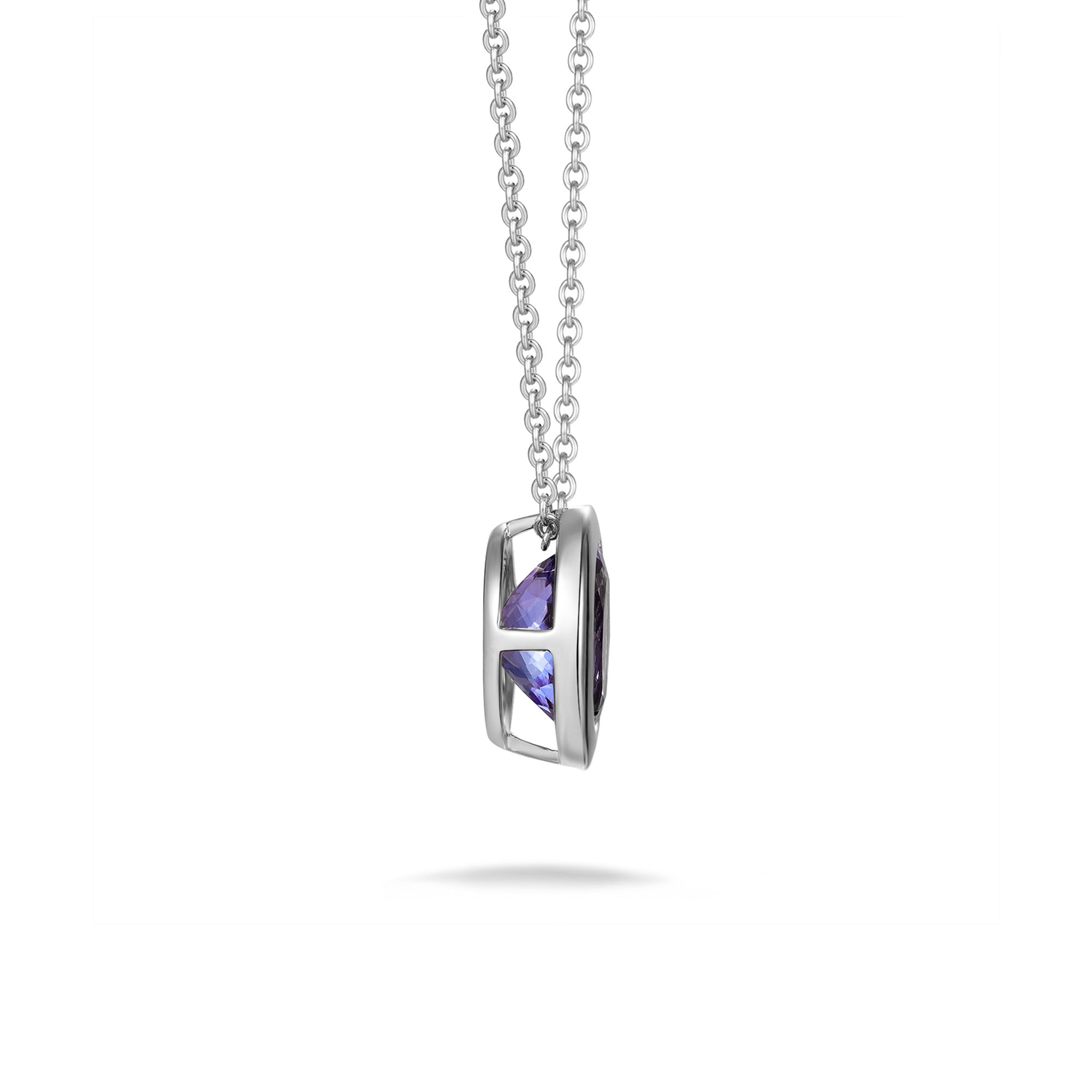 Oval Tanzanite Bezel set Pendant