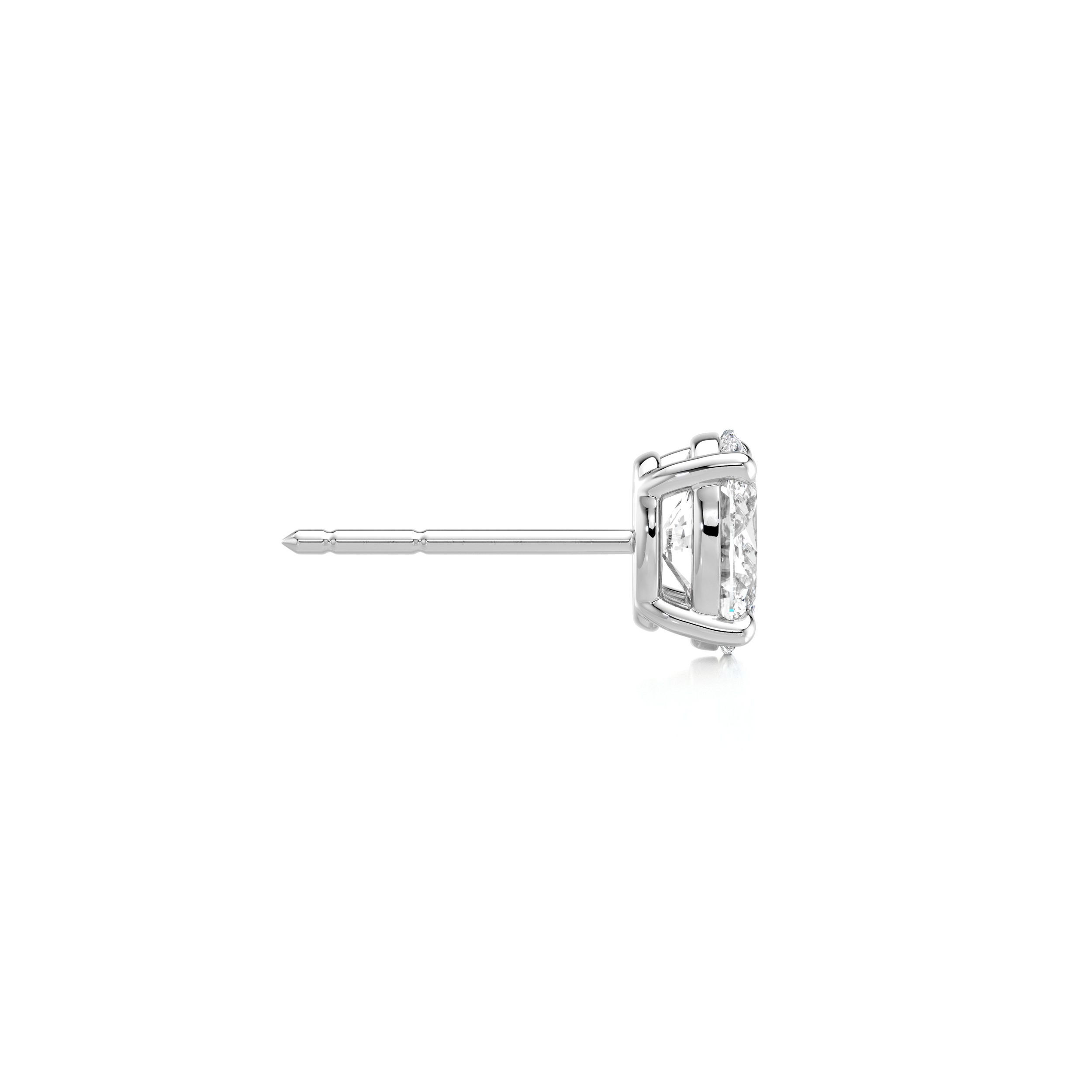 Oval Diamond Solitaire Earrings