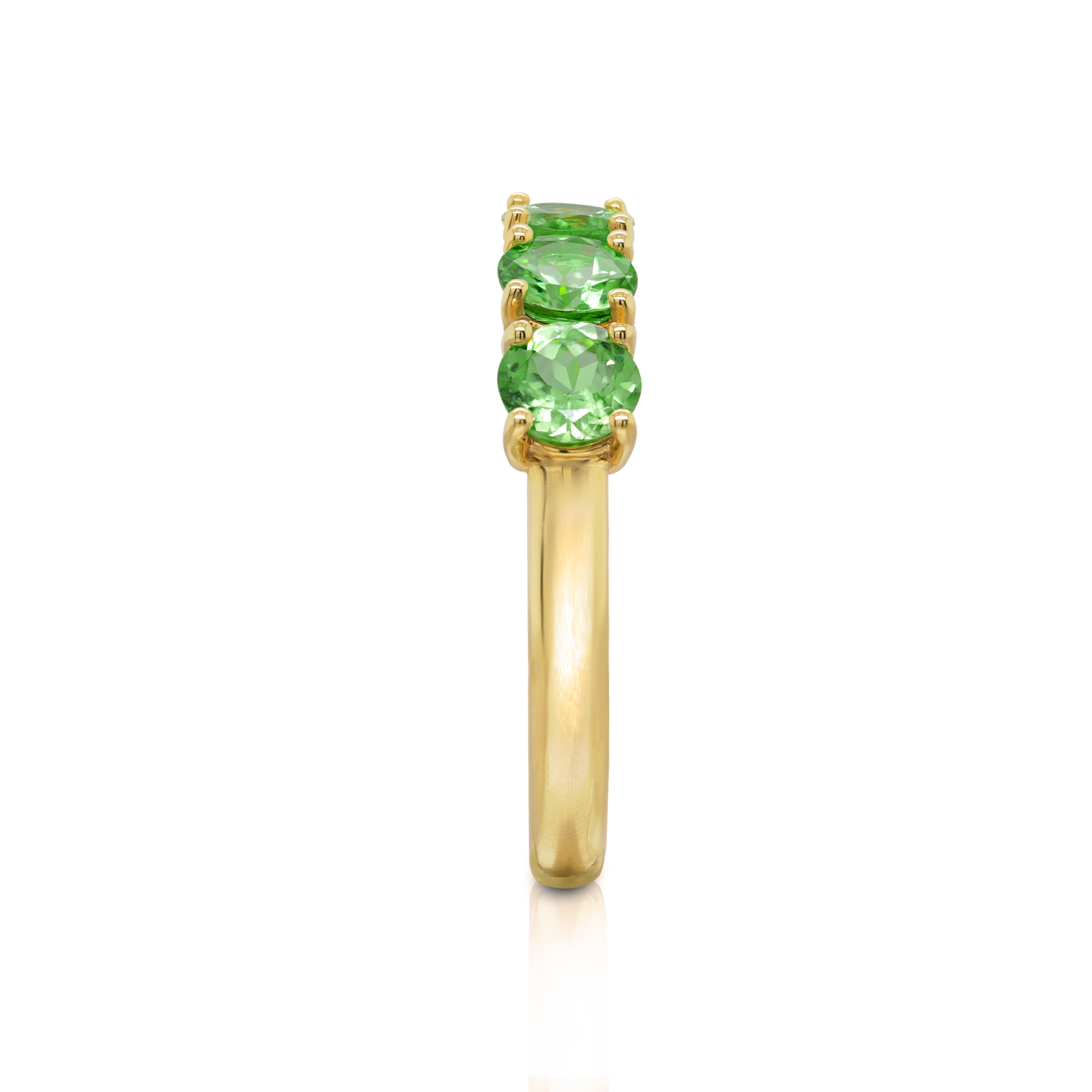 Half Eternity Tsavorite Ring