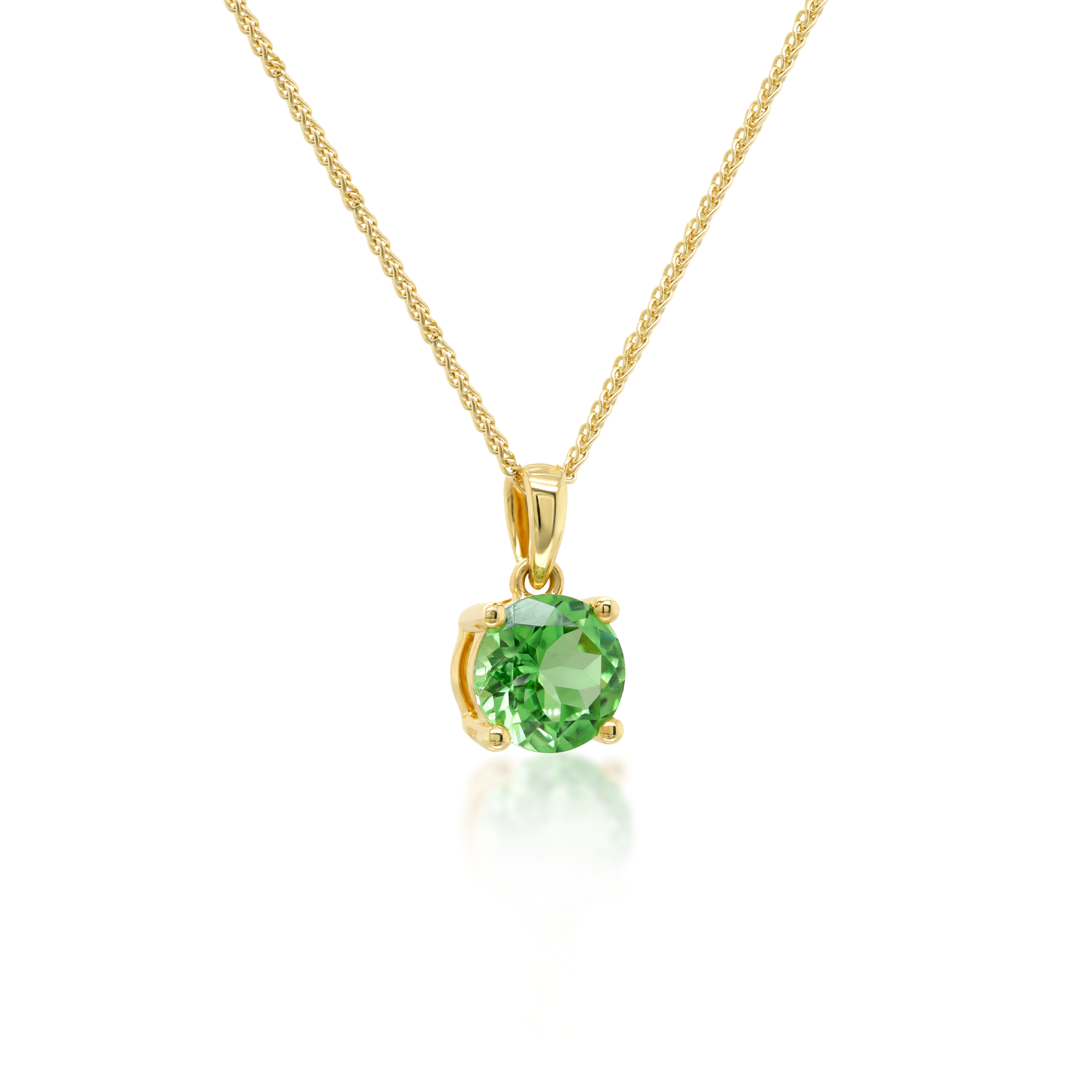 Tsavorite Solitaire Pendant