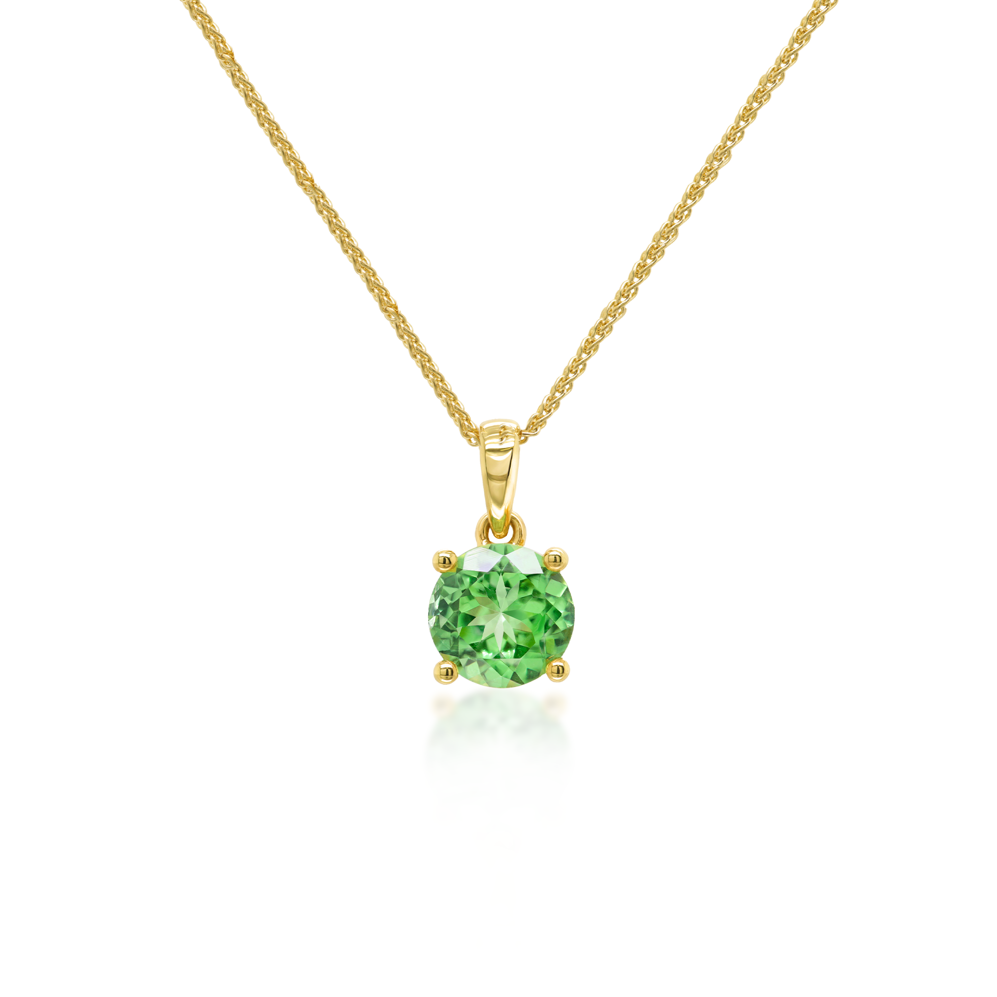 Tsavorite Solitaire Pendant