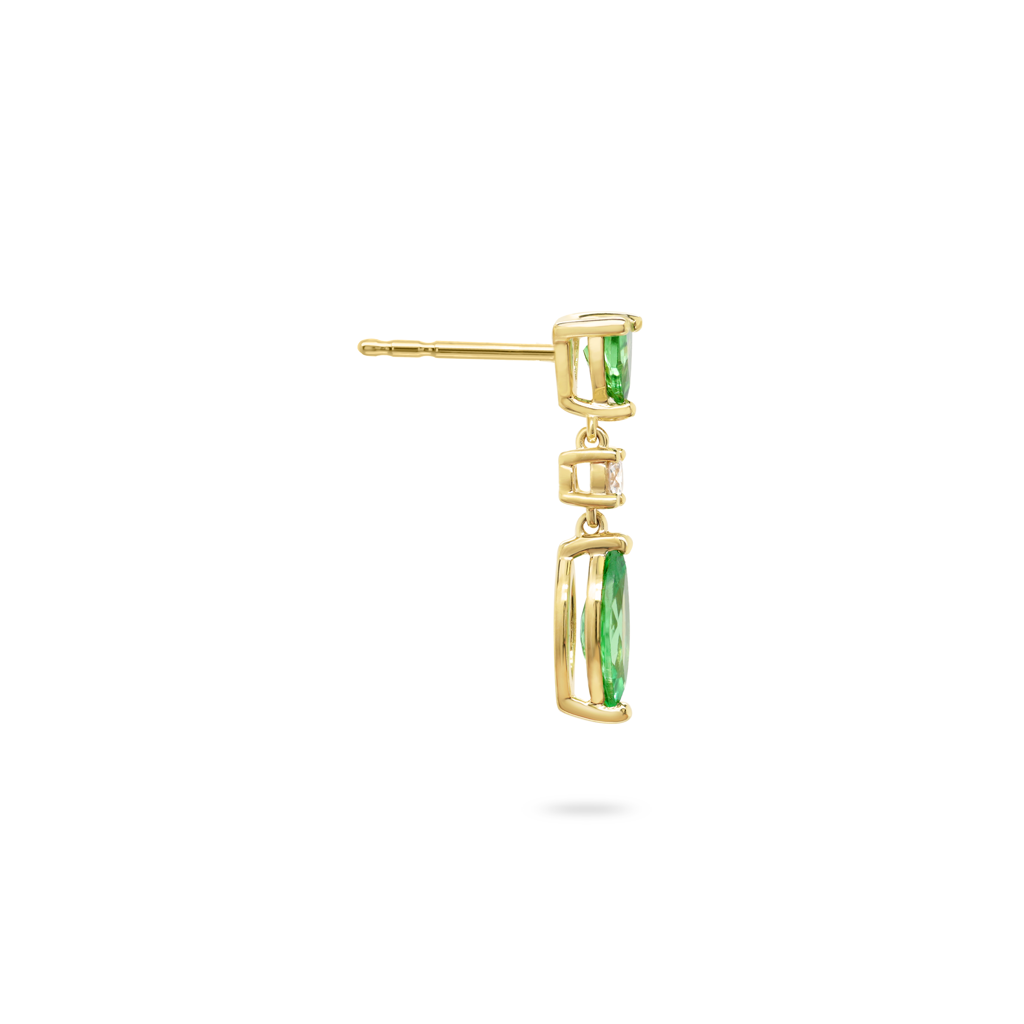 Tsavorite & Diamond Drop Earrings