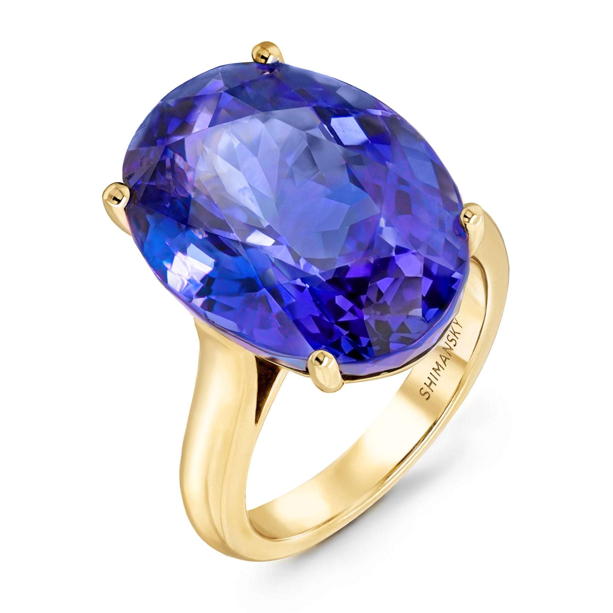 Oval Tanzanite Solitaire Ring