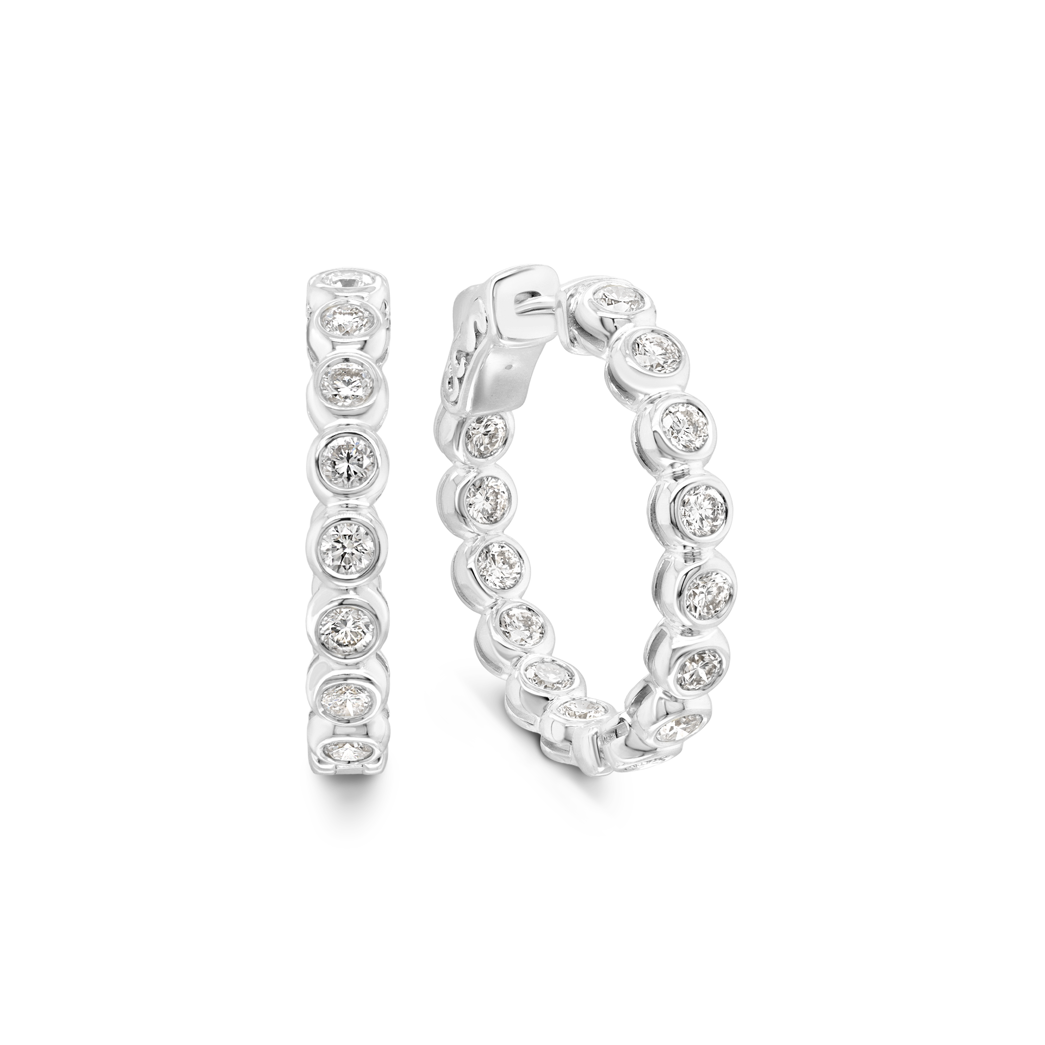 Diamond Hoop Earrings