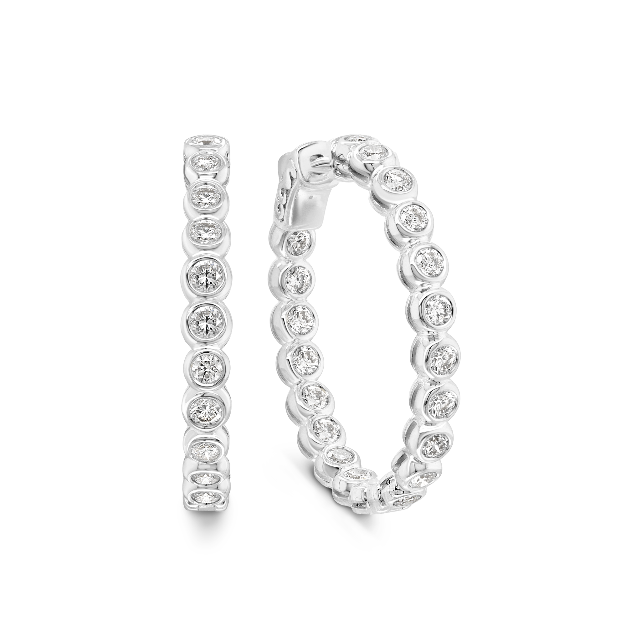 Diamond Hoop Earrings