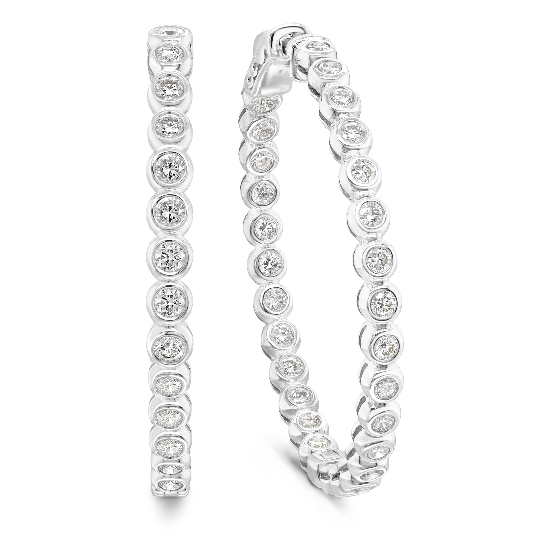 Diamond Hoop Earrings