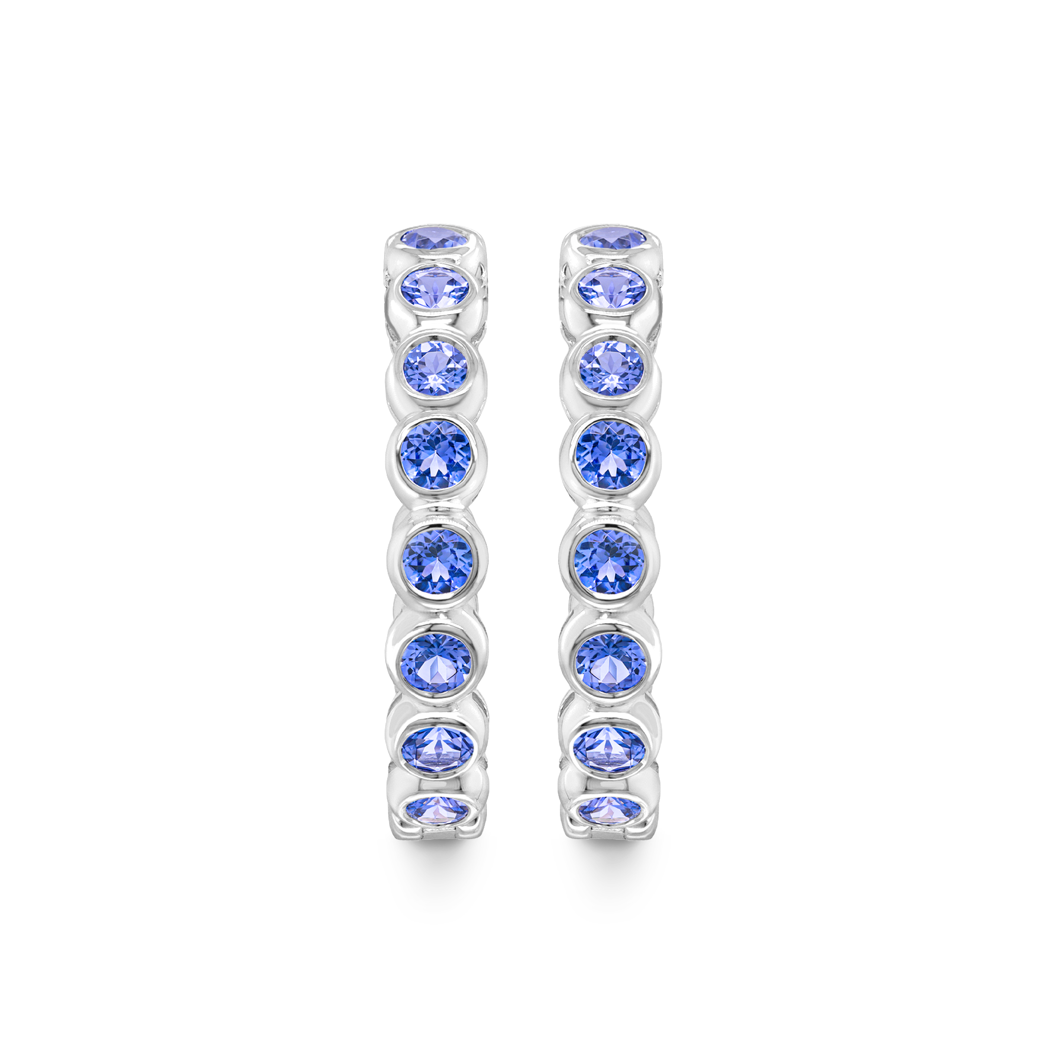 Tanzanite Hoop Earrings
