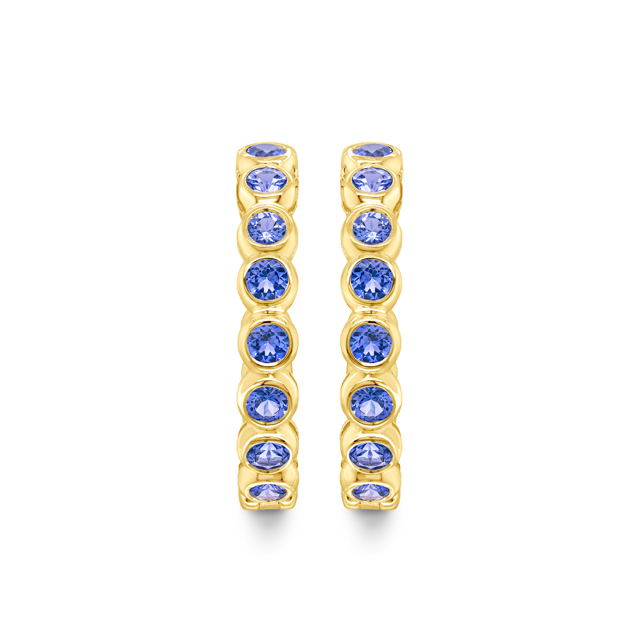 Tanzanite Hoop Earrings