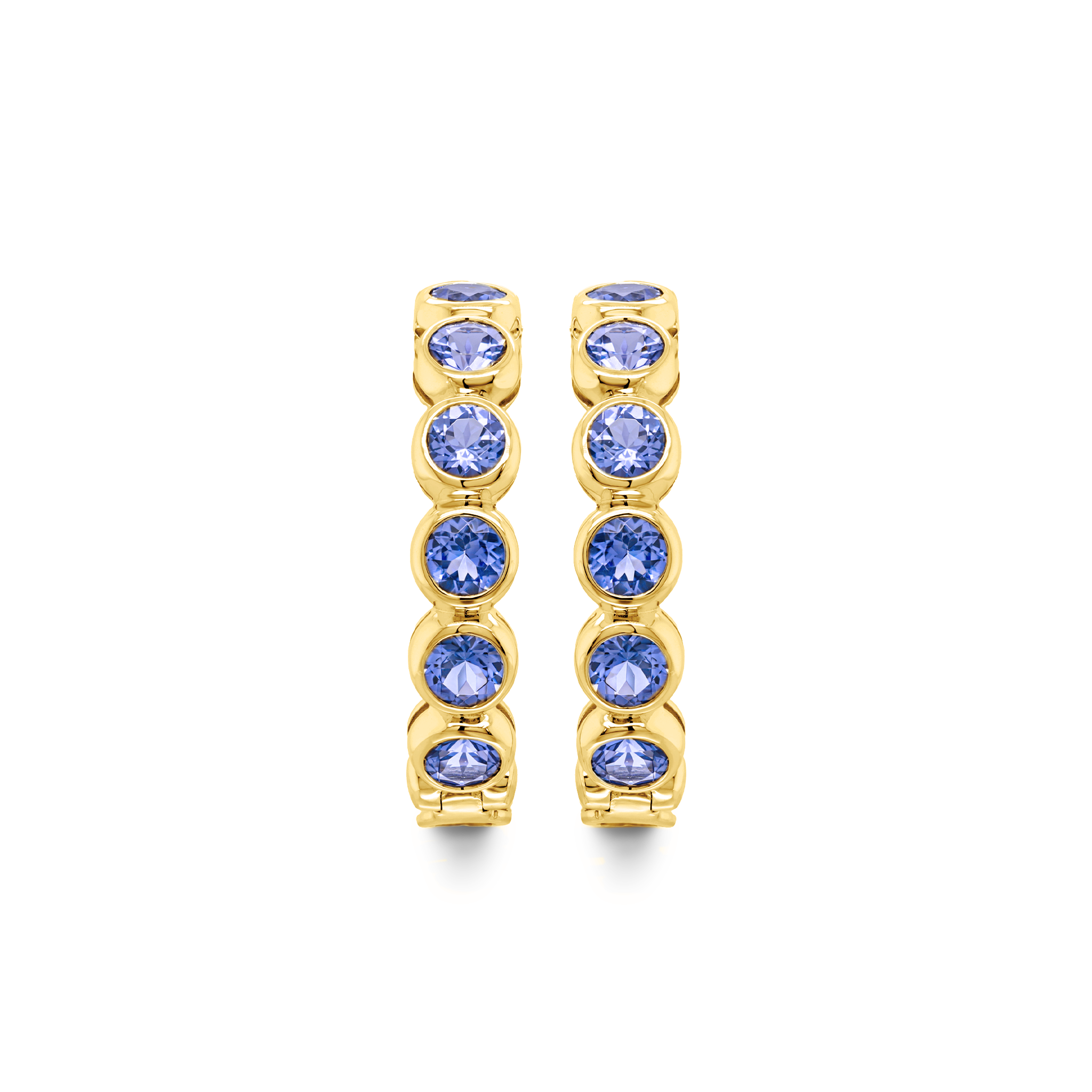 Tanzanite Hoop Earrings