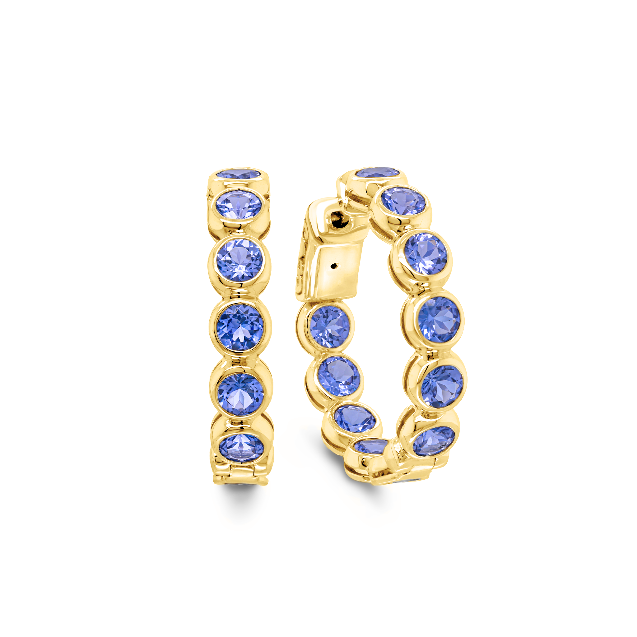 Tanzanite Hoop Earrings