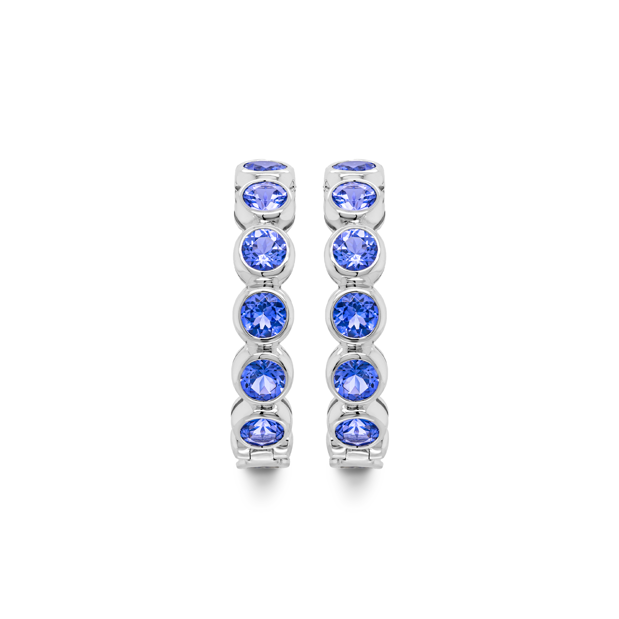 Tanzanite Hoop Earrings