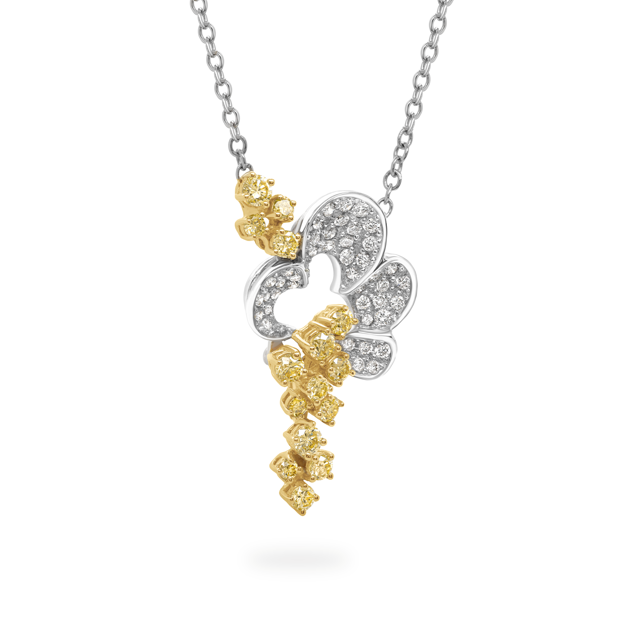 Fancy Yellow Dress Necklace