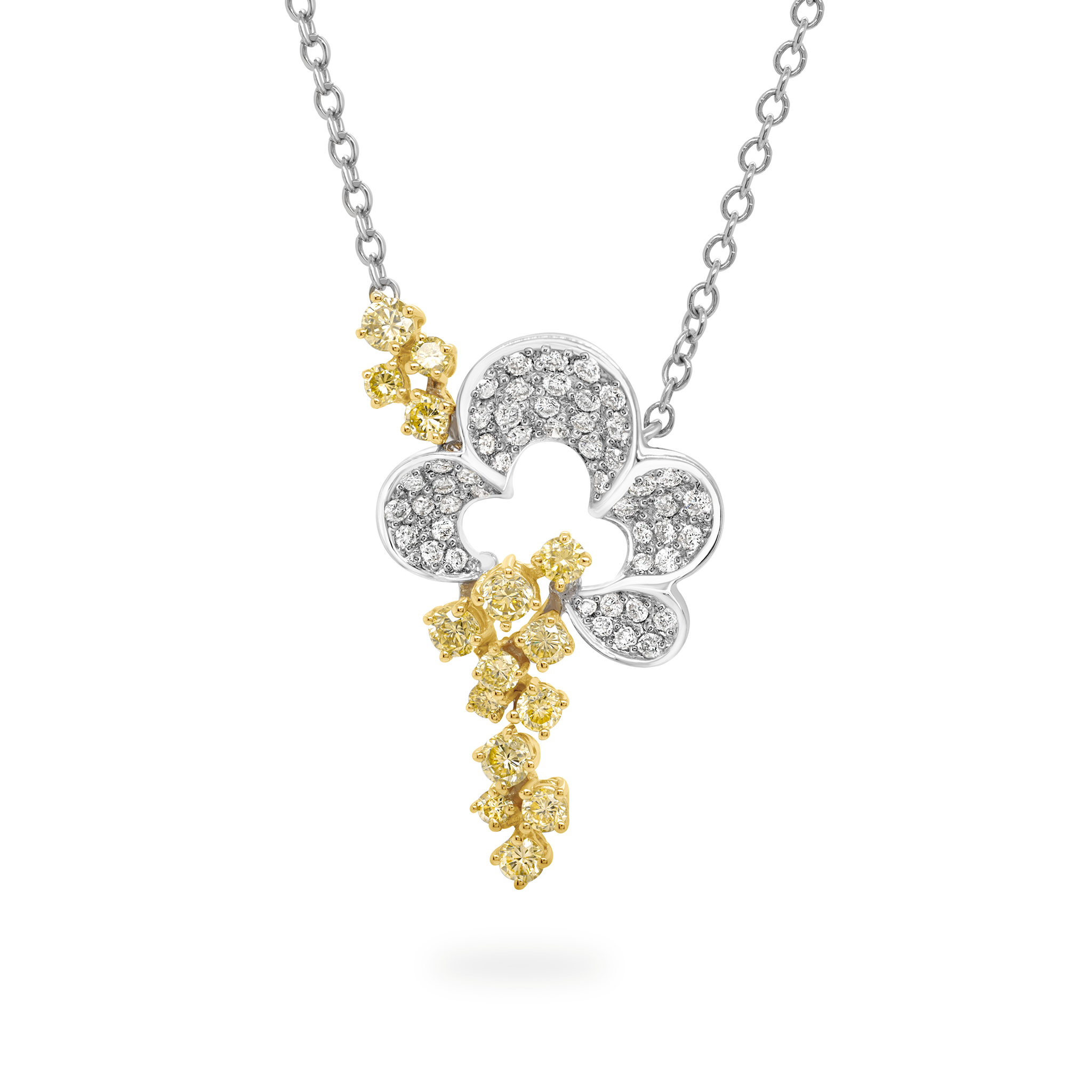 Fancy Yellow Dress Necklace