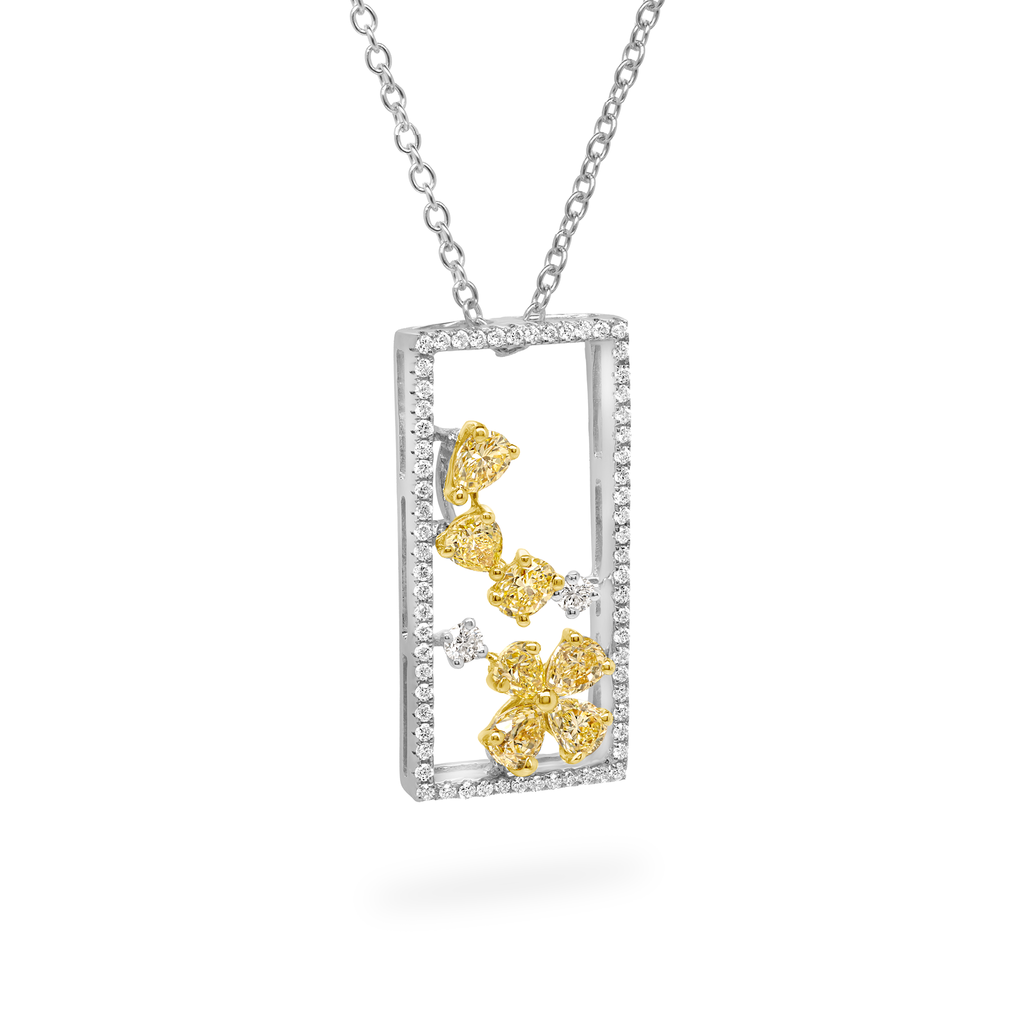 Fancy Yellow Dress Necklace