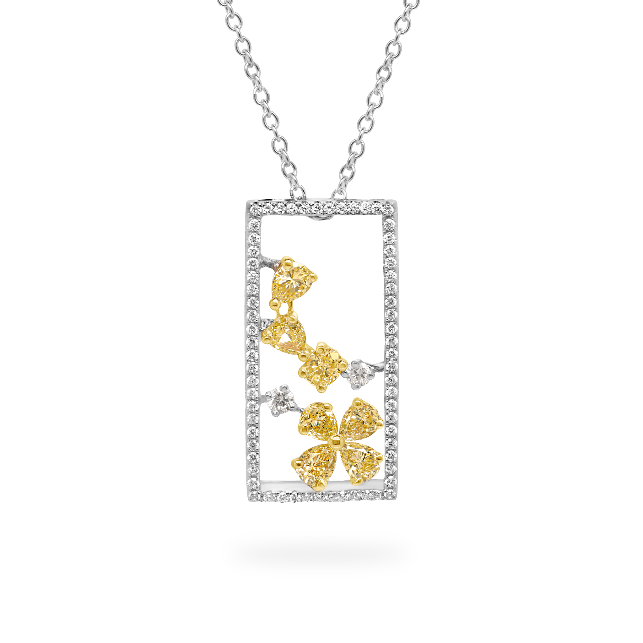 Fancy Yellow Dress Necklace