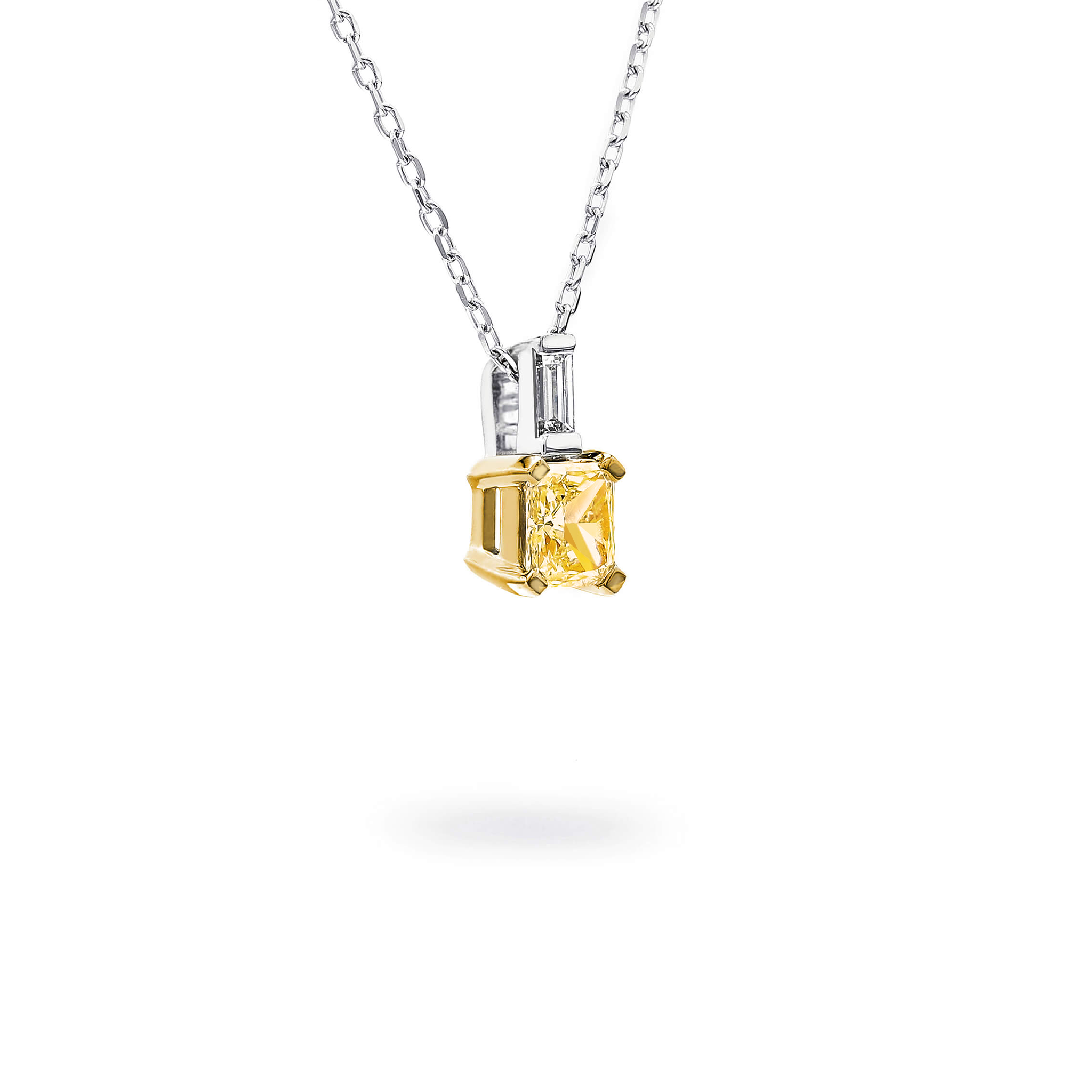 Fancy Yellow Diamond Drop Pendant