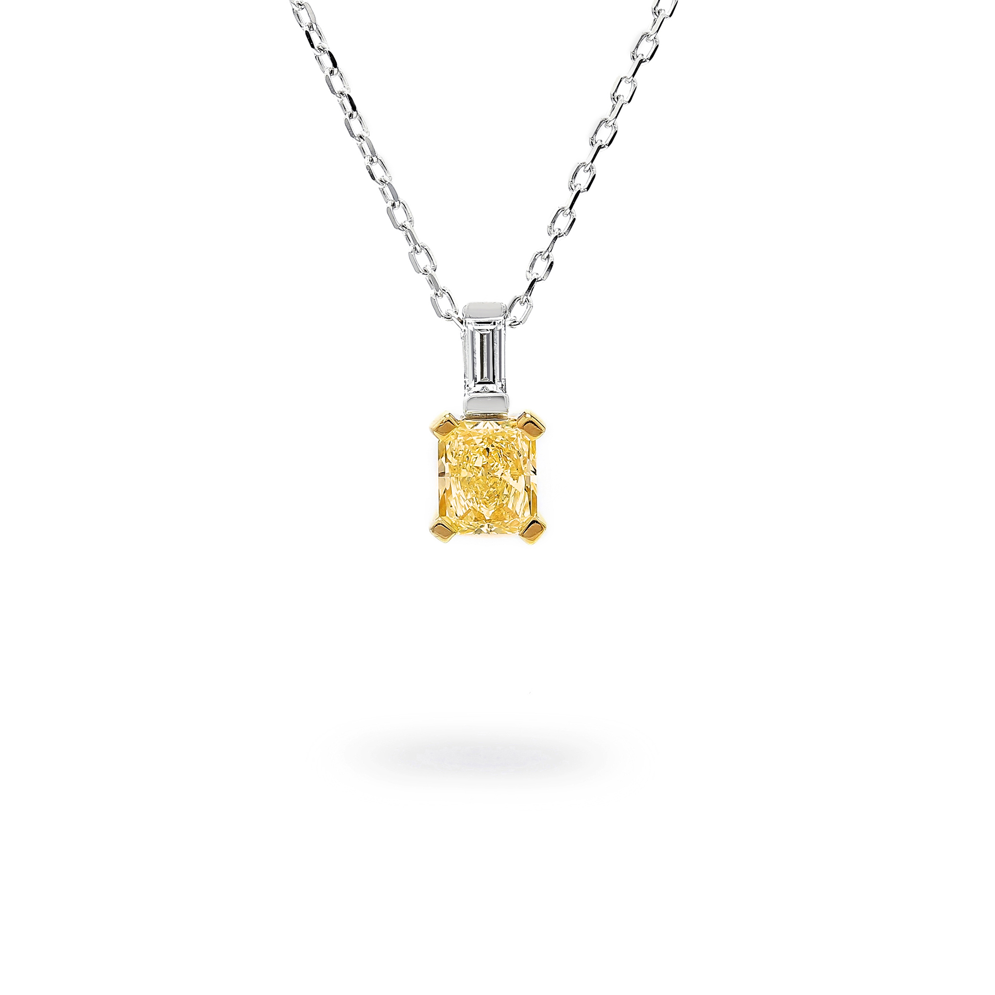 Fancy Yellow Diamond Drop Pendant