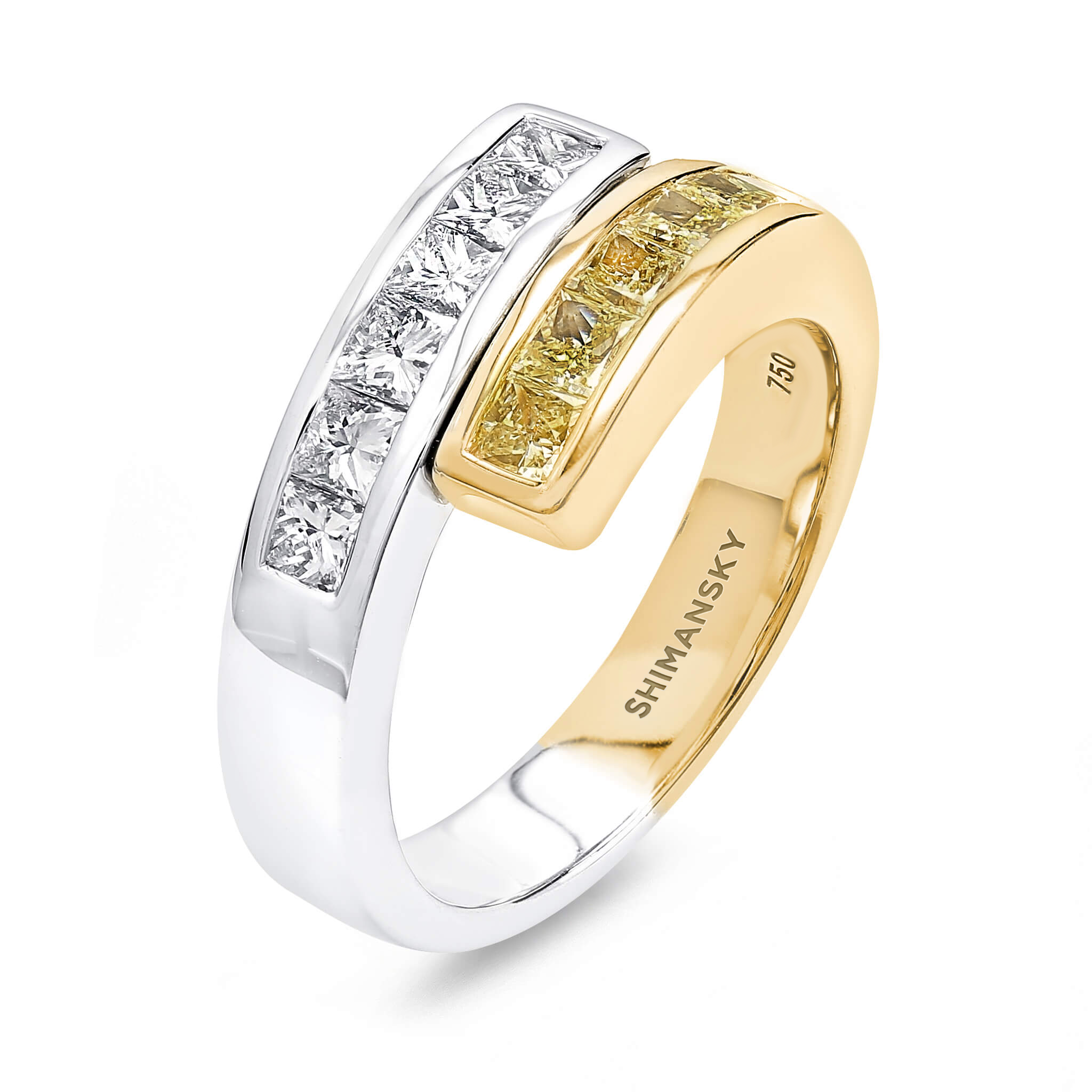 Fancy Yellow Overlap Ring