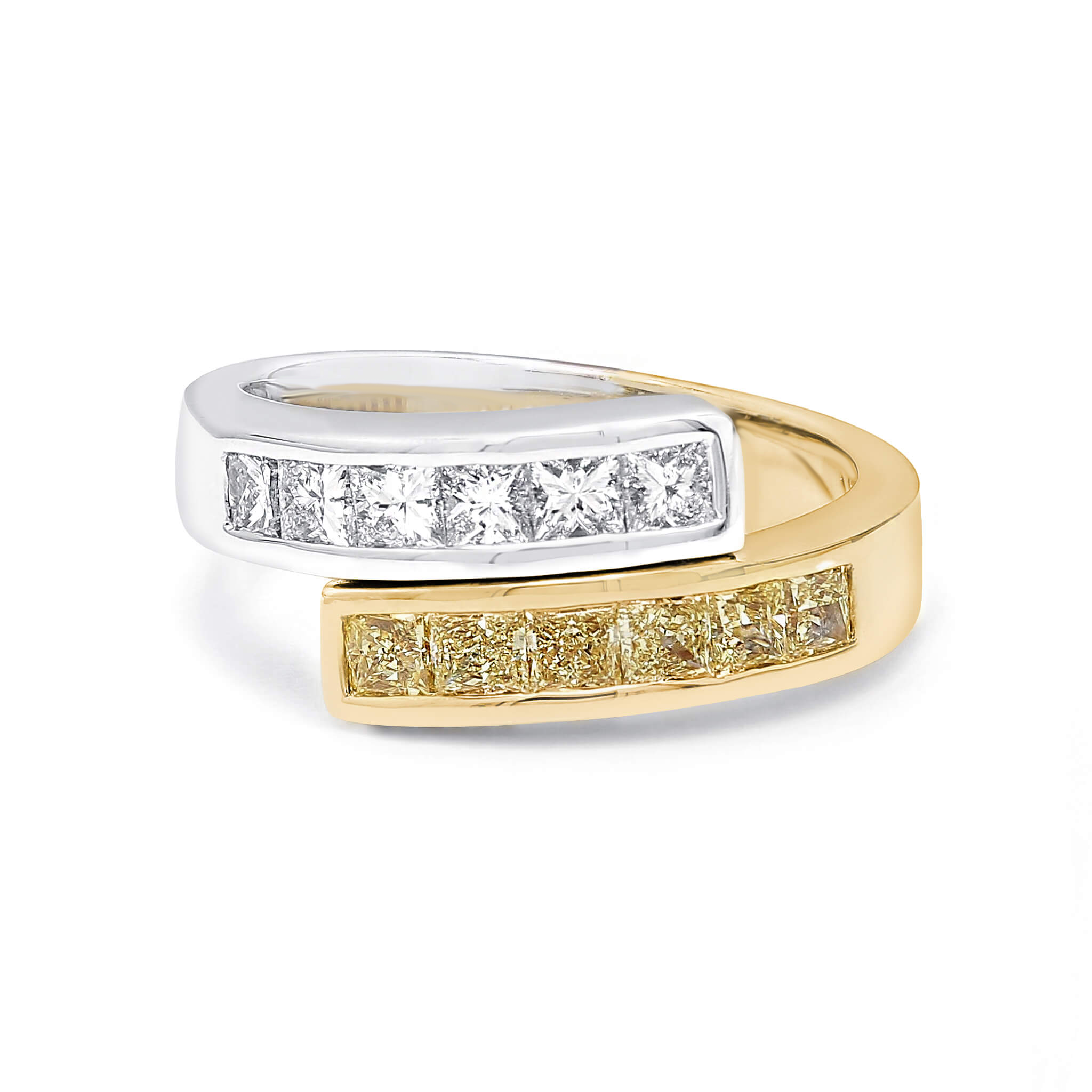 Fancy Yellow Overlap Ring