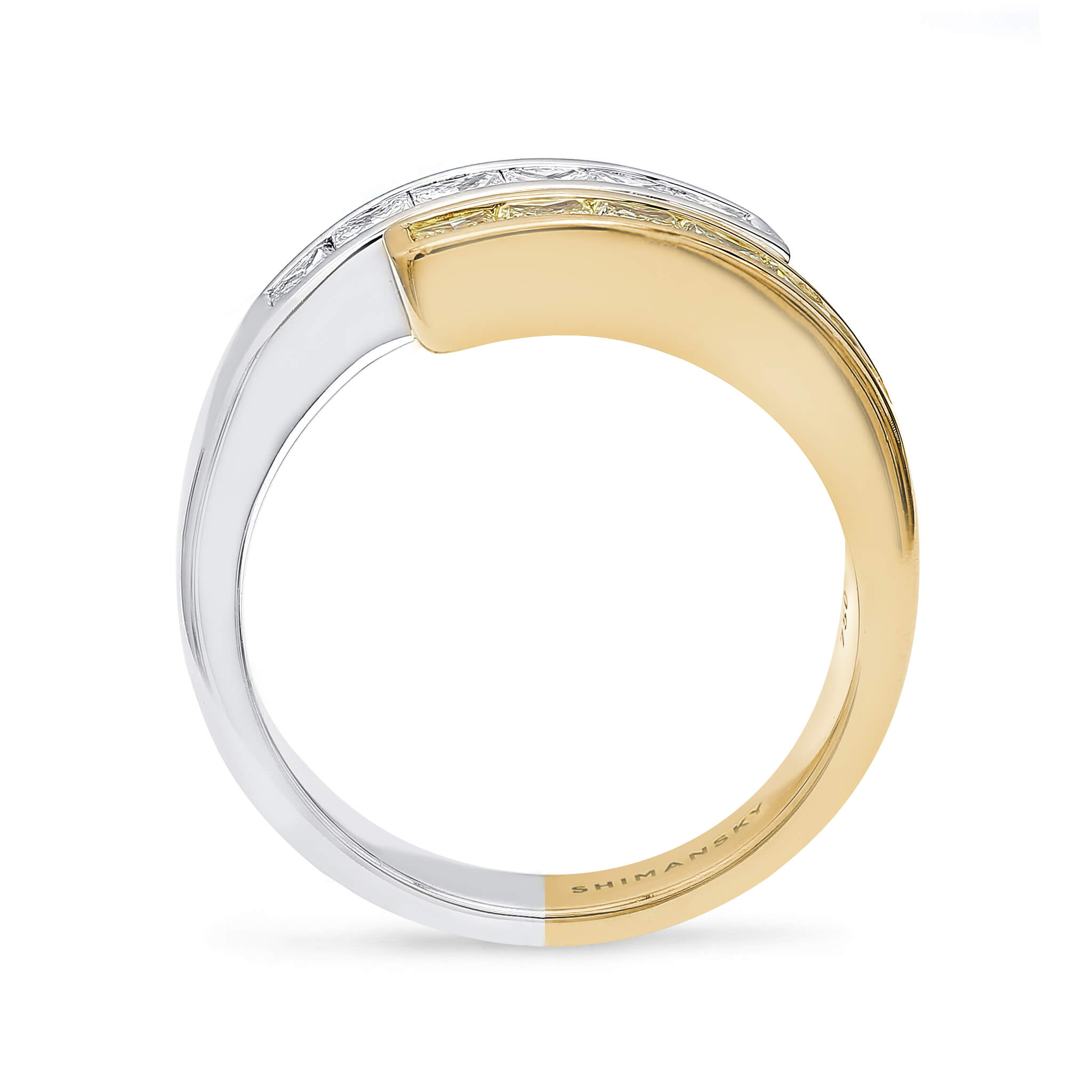 Fancy Yellow Overlap Ring
