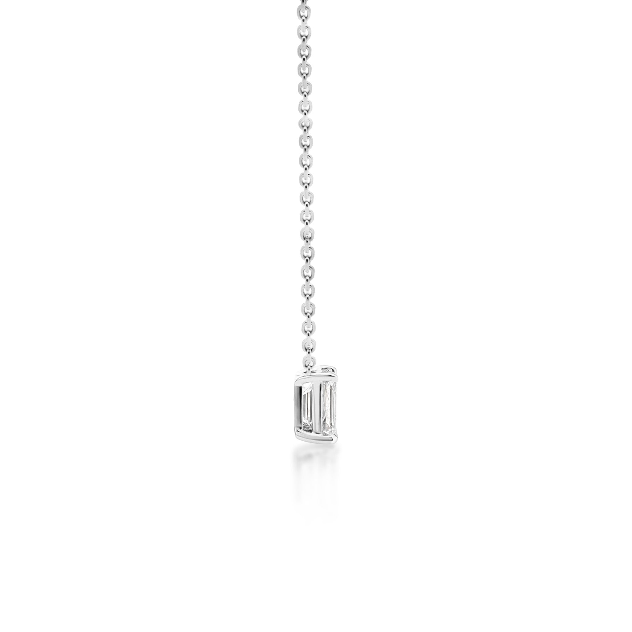 Shimansky 0.7 TCW Toi et Moi Diamond Necklace 14K White Gold Front View