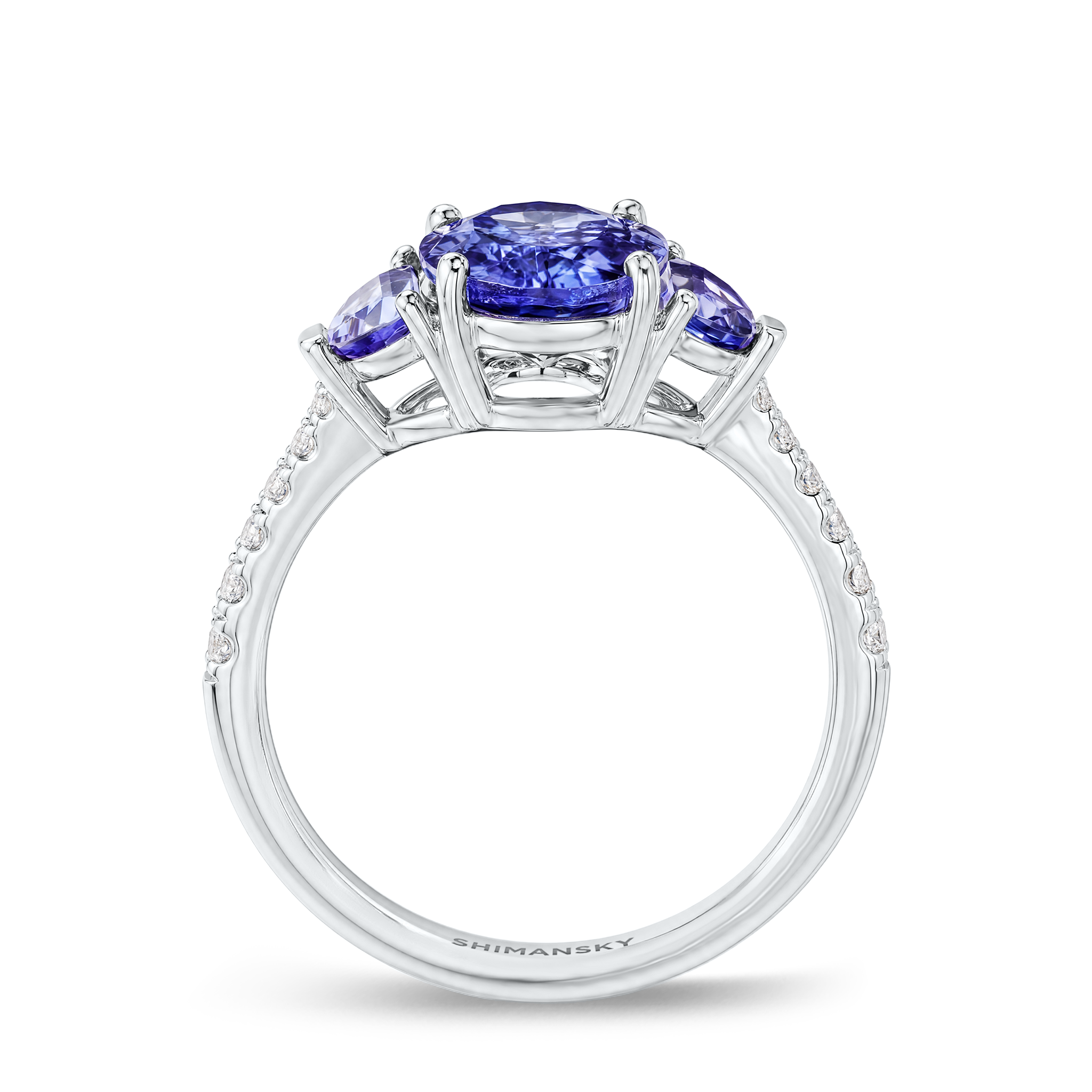 Ovella Tanzanite Side Stone Ring