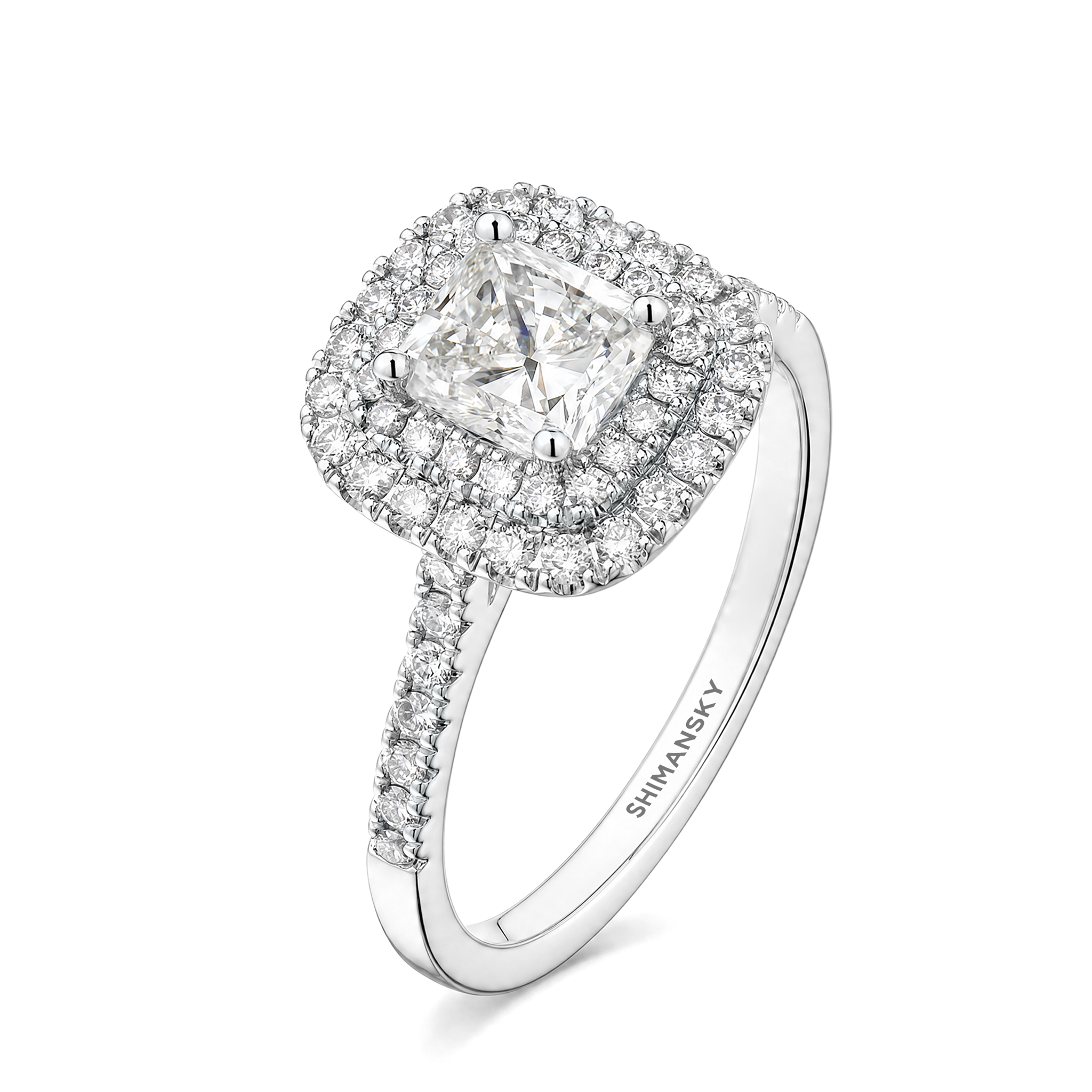Cushion Double Halo Diamond Ring