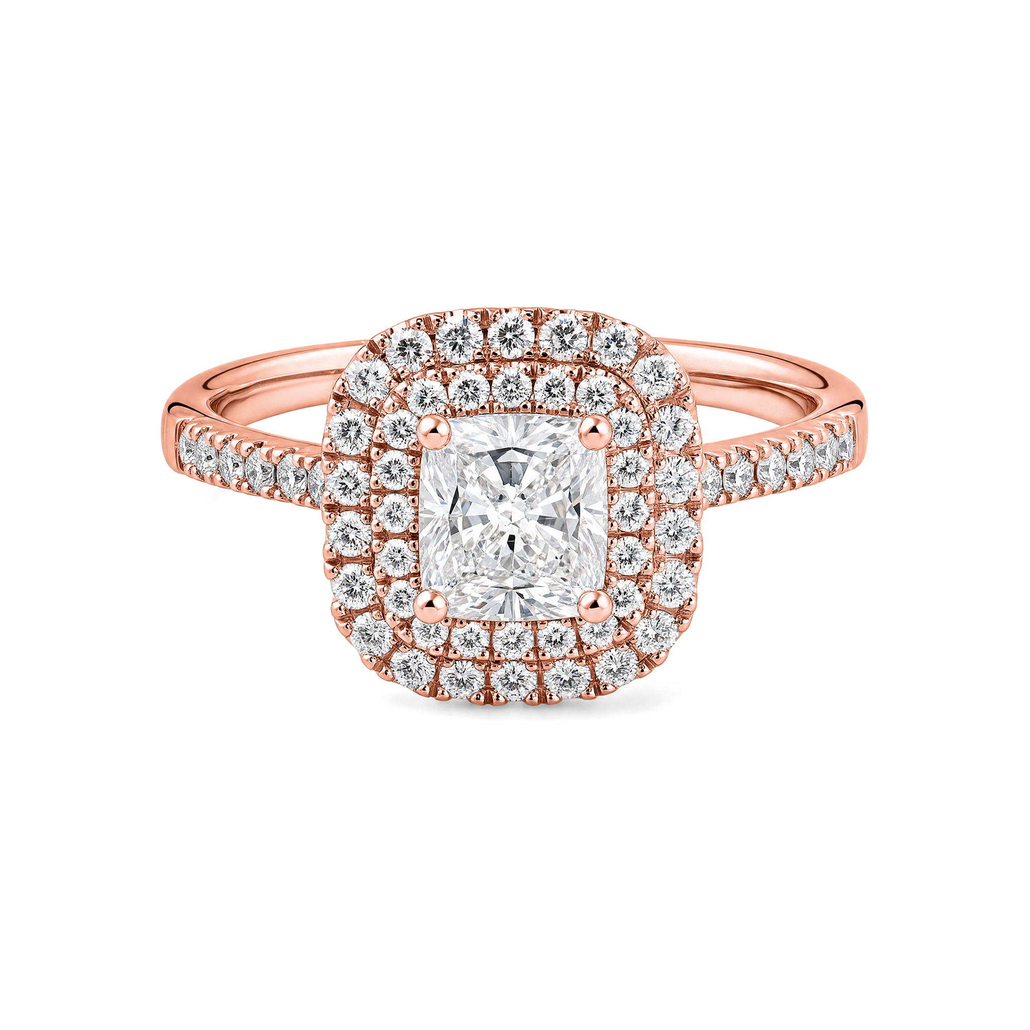 Cushion Double Halo Diamond Ring