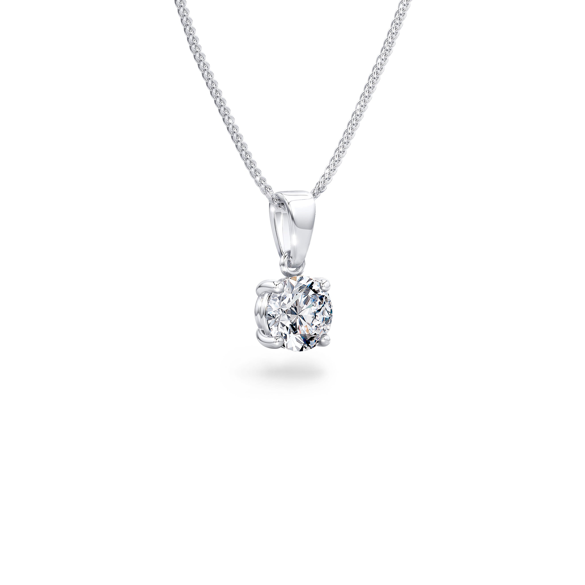 Solitaire Diamond Eight Hearts Pendant