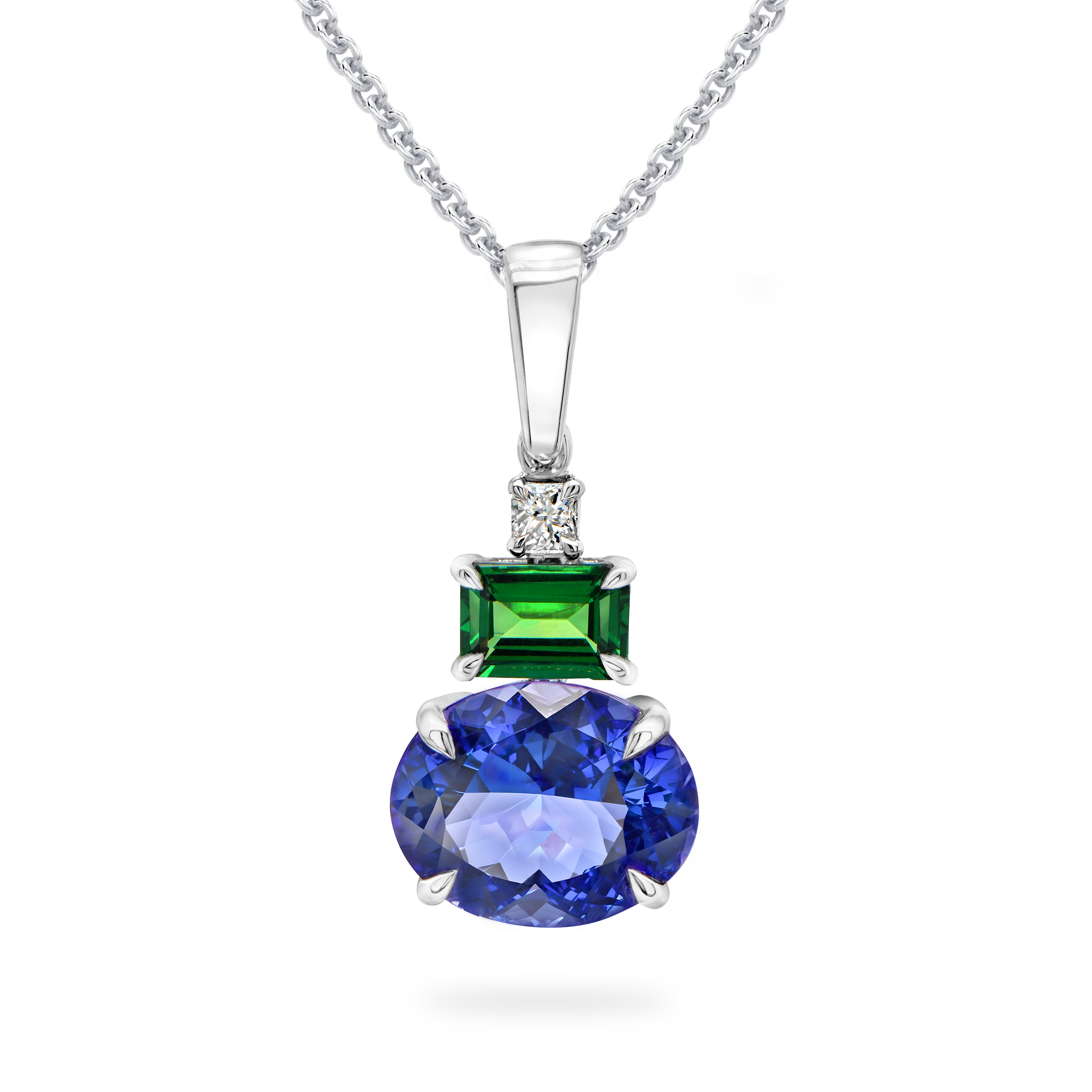 Tanzanite and Tsavorite Dress Pendant