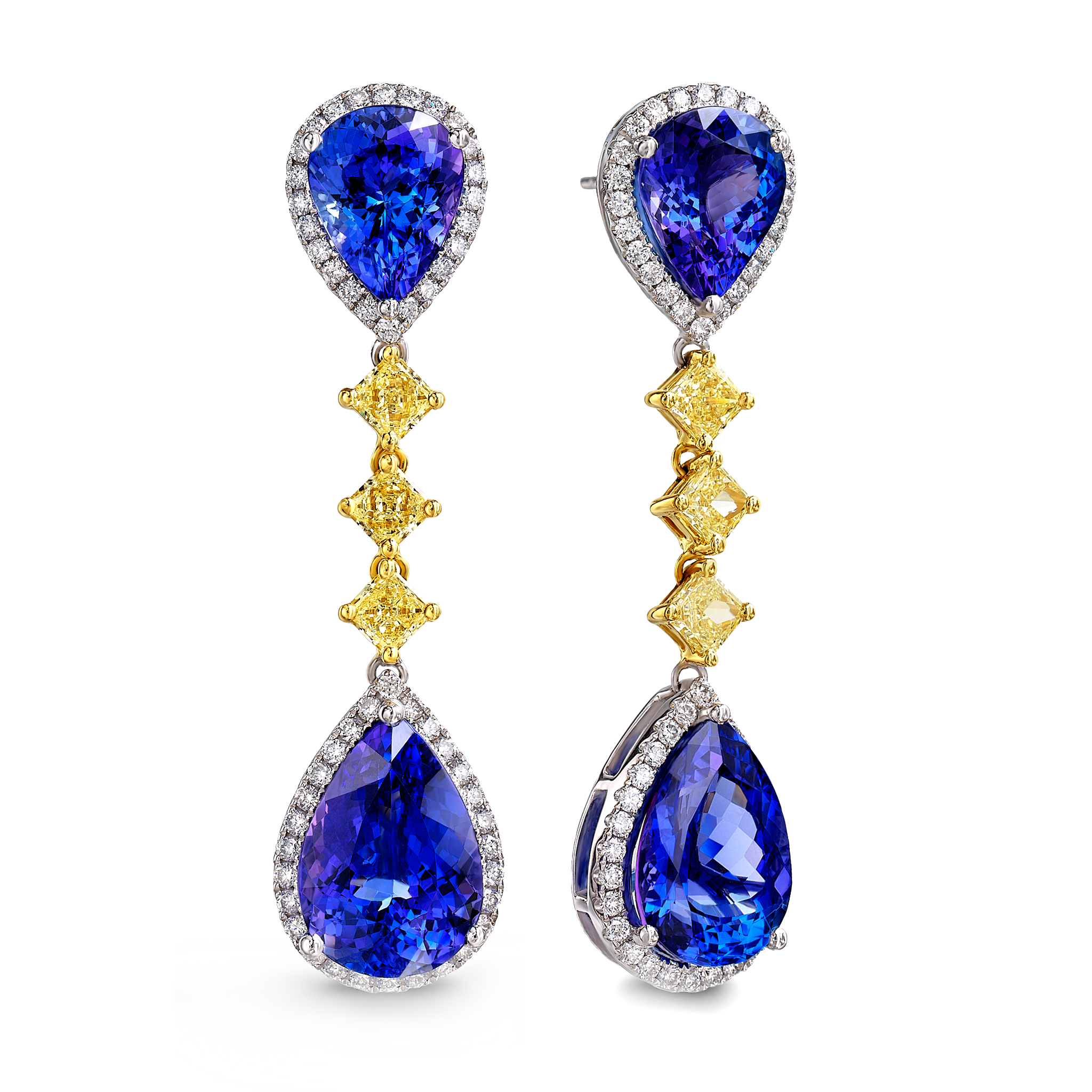Tanzanite Pear Dangling Earrings