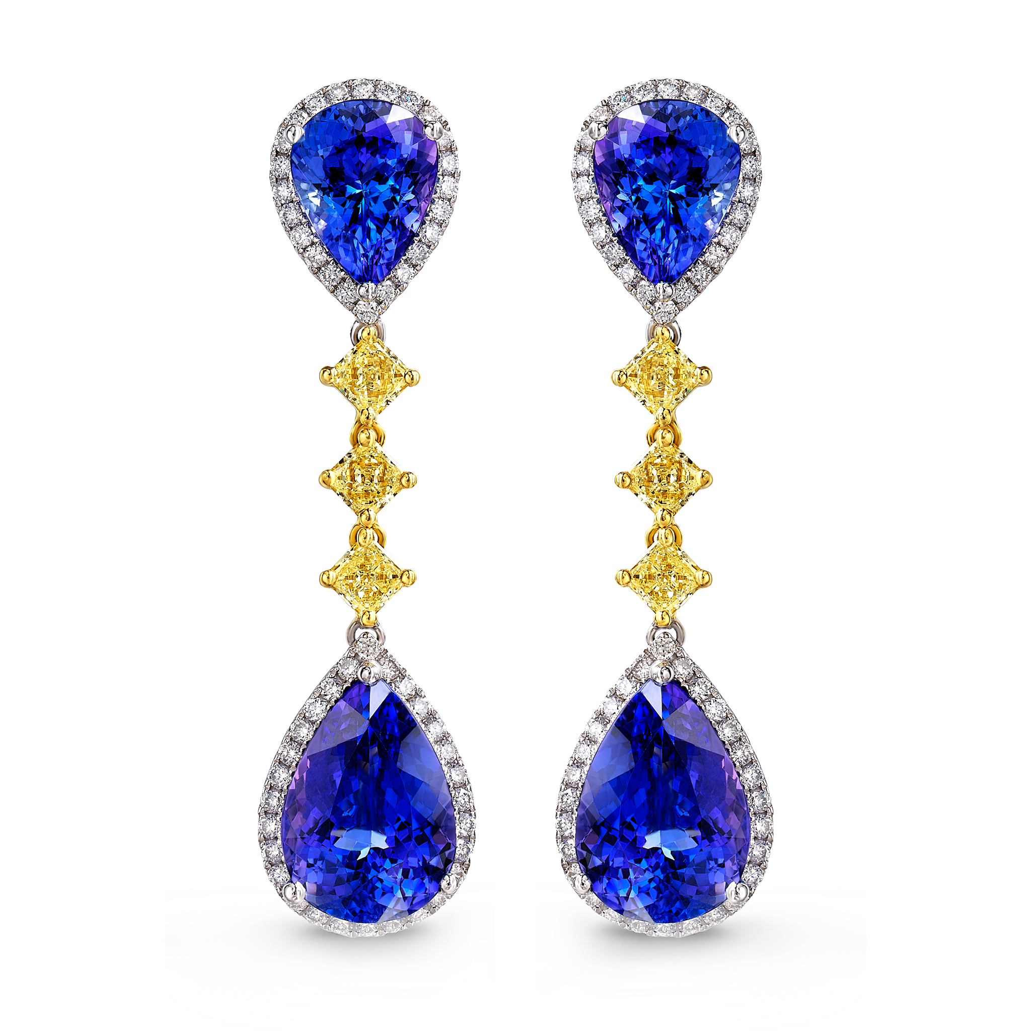 Tanzanite Pear Dangling Earrings
