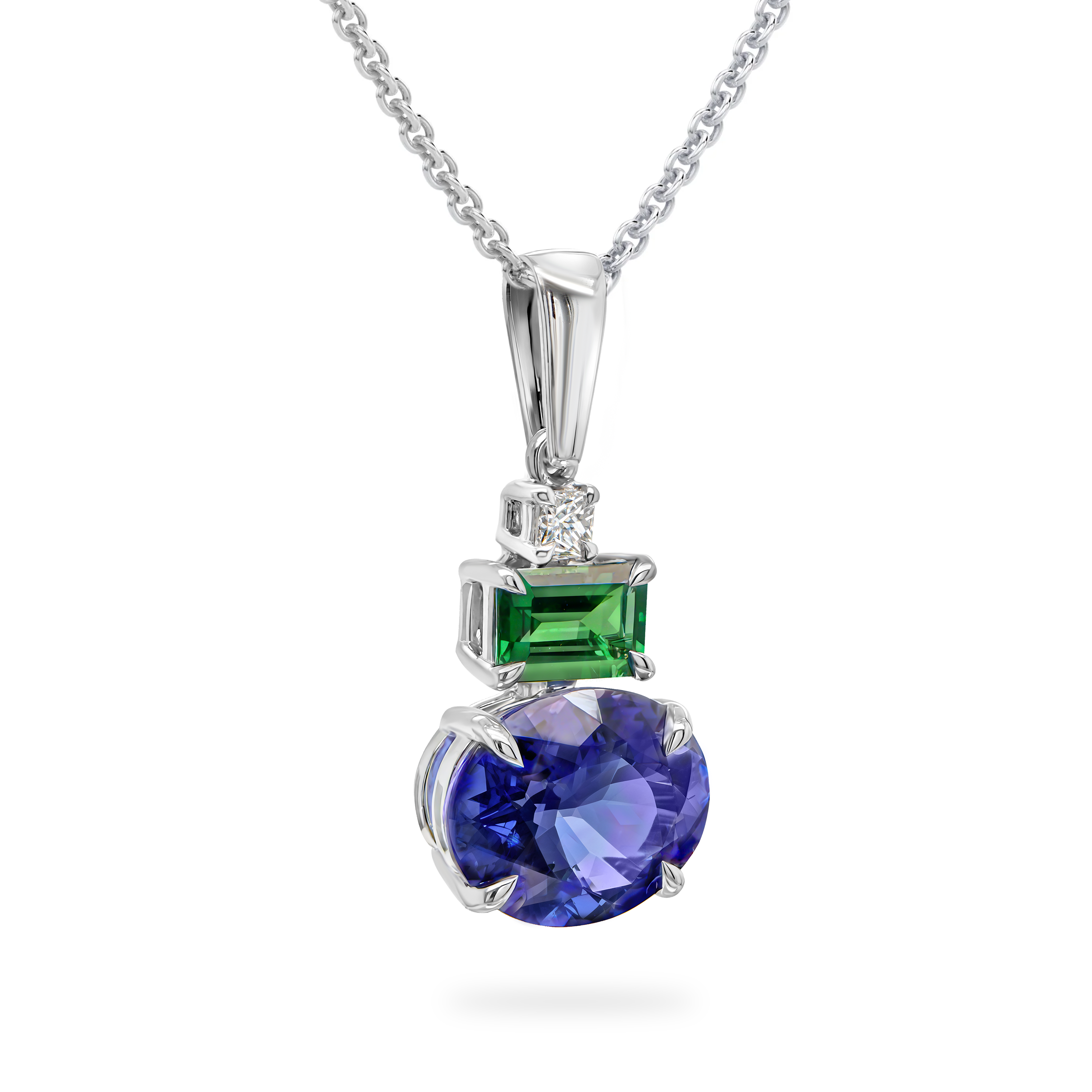 Tanzanite and Tsavorite Dress Pendant