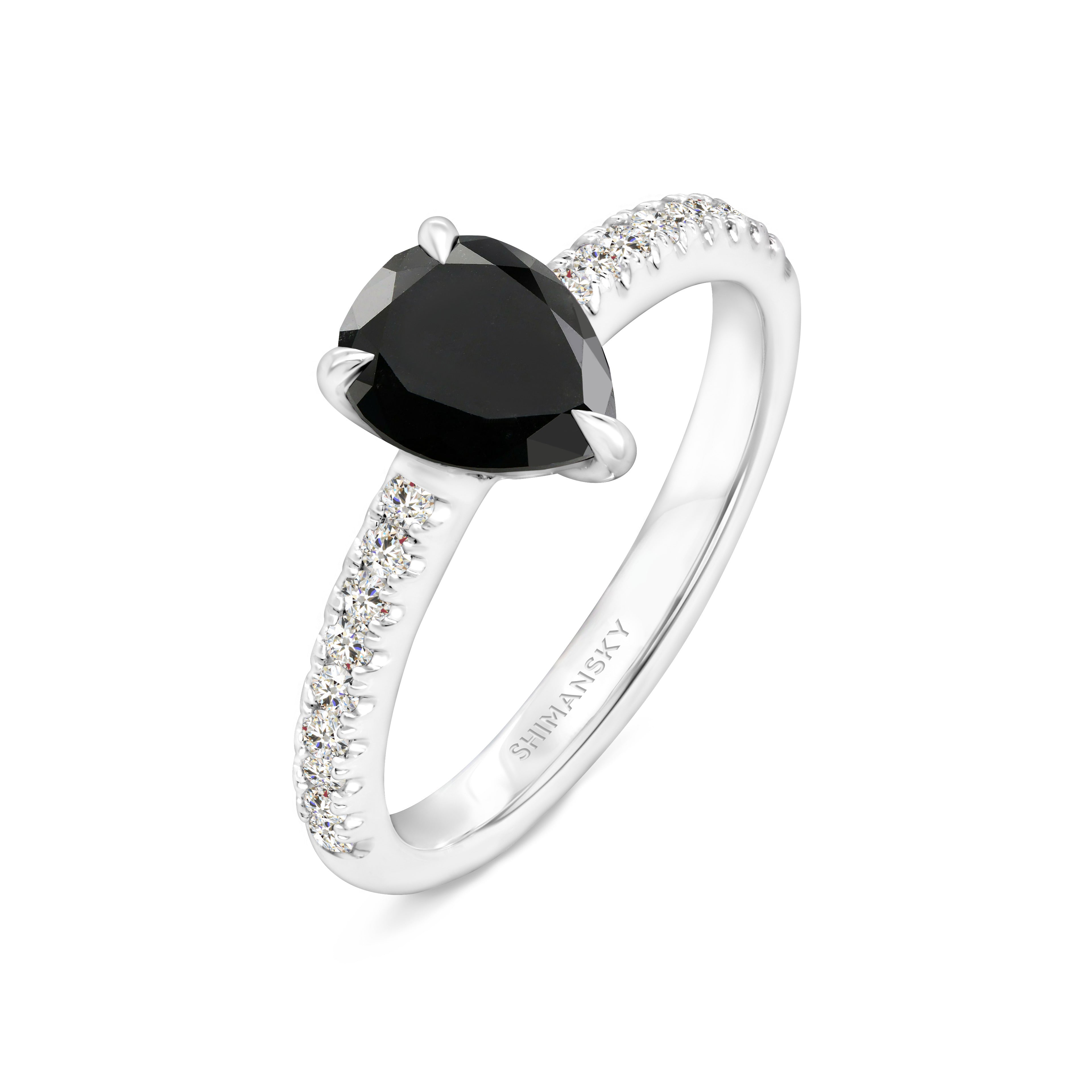 Black Diamond Engagement Ring - SHIMANSKY.CO.ZA