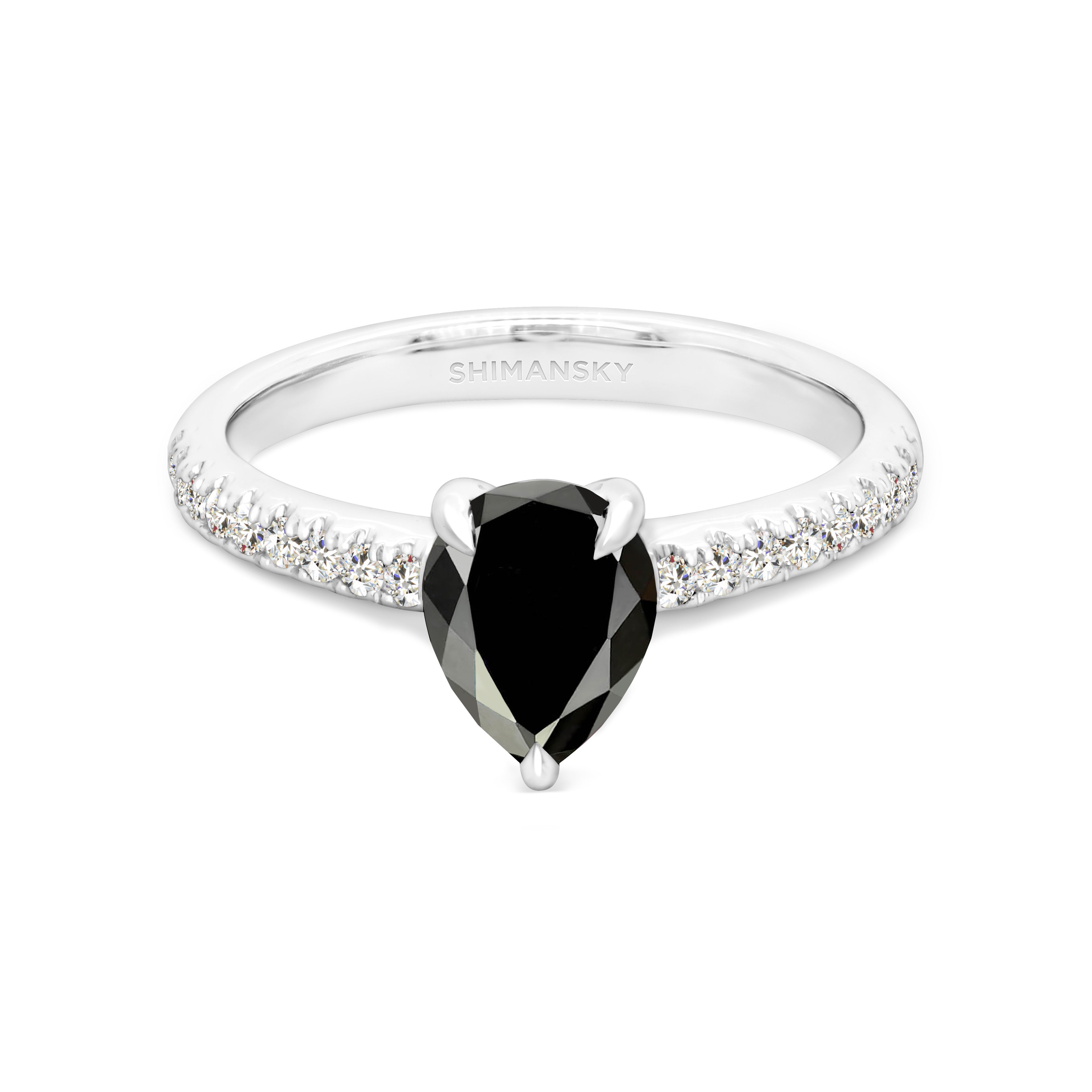 Black Diamond Engagement Ring - SHIMANSKY.CO.ZA