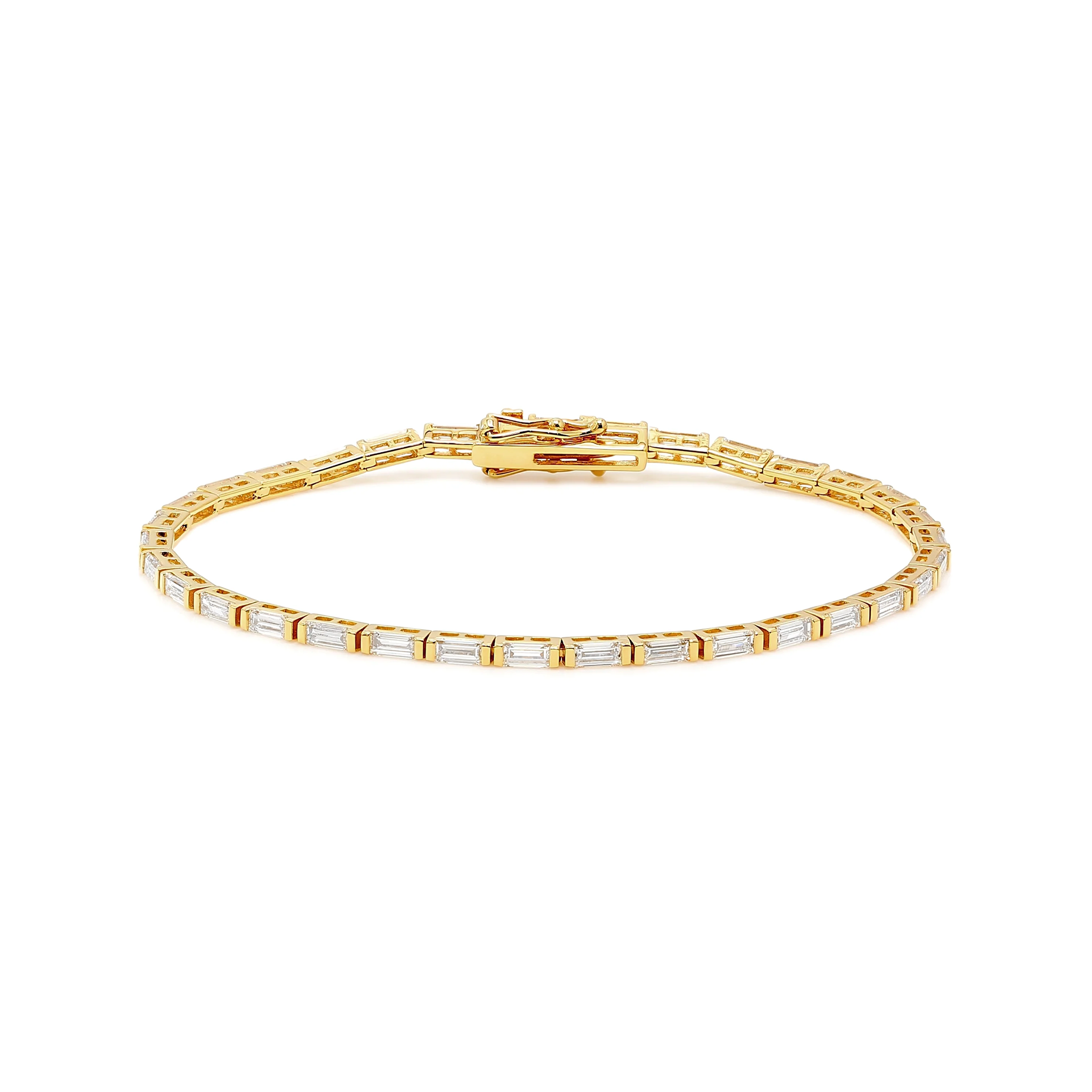 Shimansky 3ct Baguette Diamond Tennis Bracelet in 14K Yellow Gold
Front View