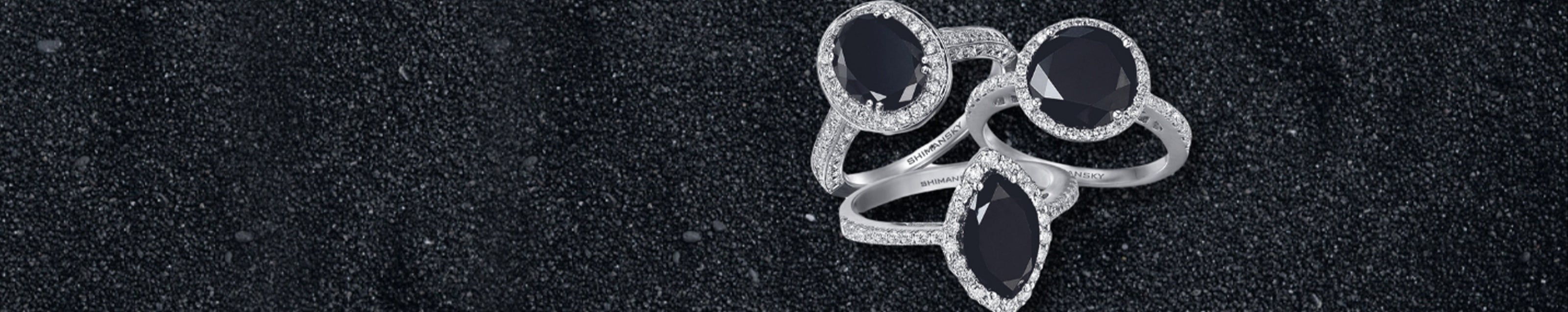  Stunning black diamond engagement rings featuring brilliant white diamonds, a perfect blend of sophistication by Shimansky.