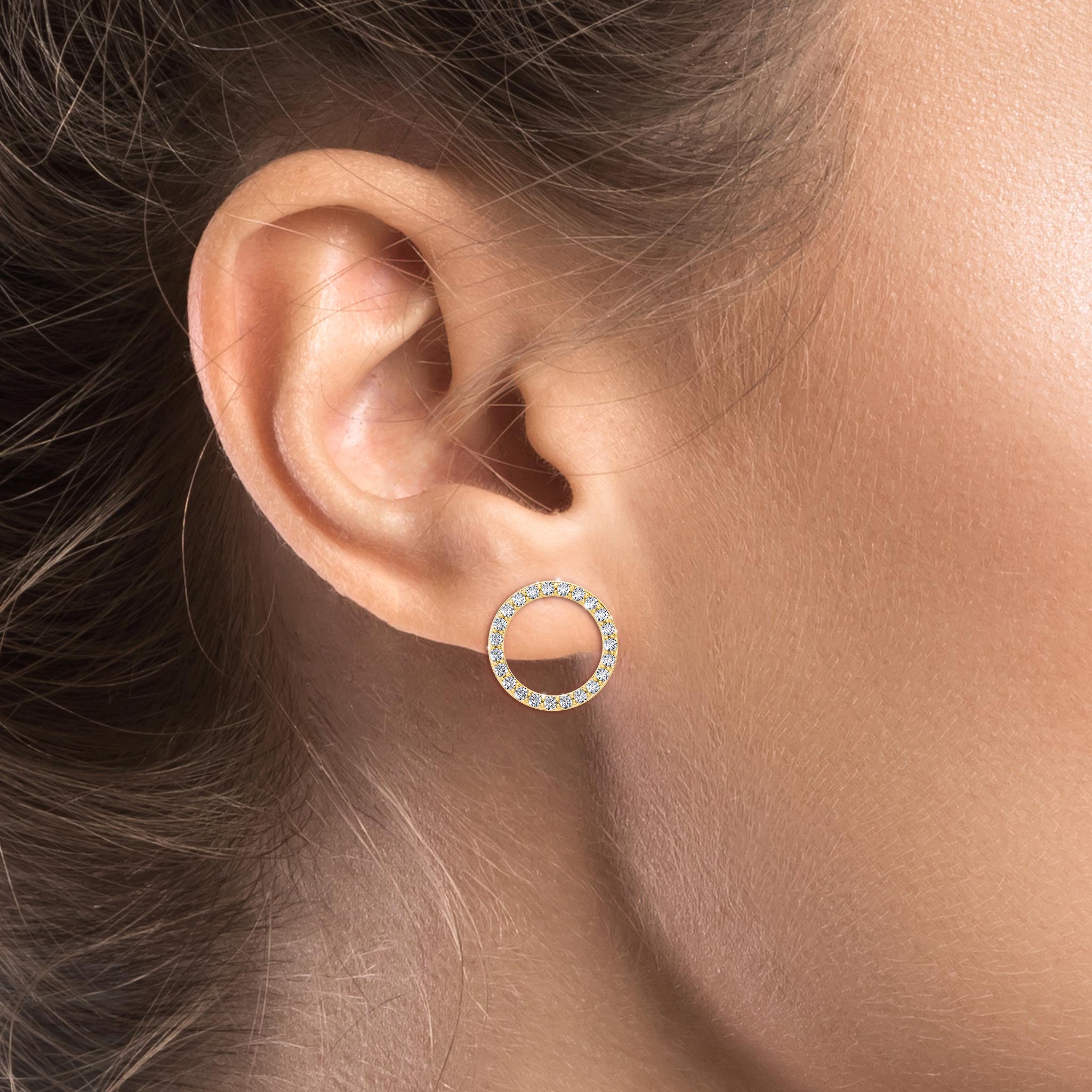 Circle of Life Diamond Earrings Shimansky