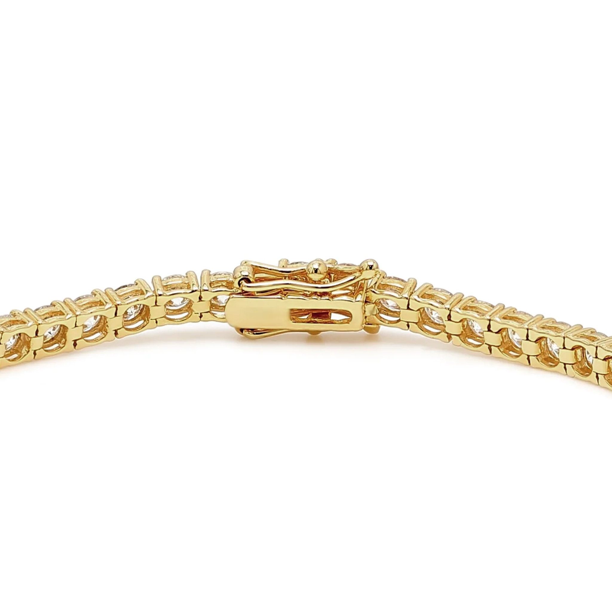 Shimansky 7 TCW Classic Diamond Tennis Bracelet in 14K Yellow Gold Clasp View