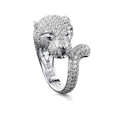 Diamond Panther Ring