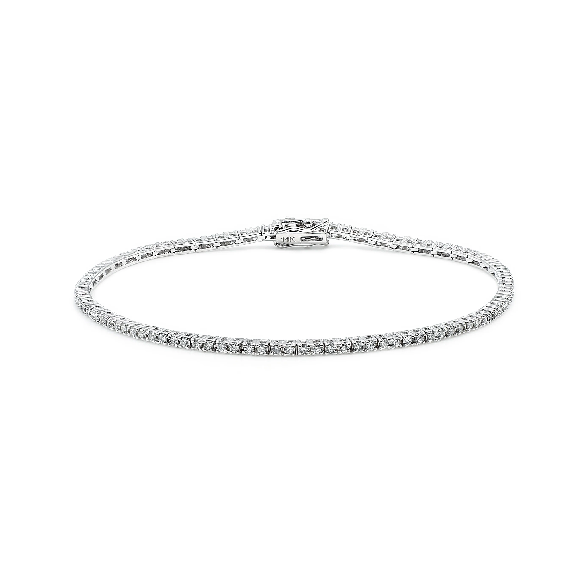 Classic Diamond Tennis Bracelet 1.00 Carat | 14K White Gold 3D View