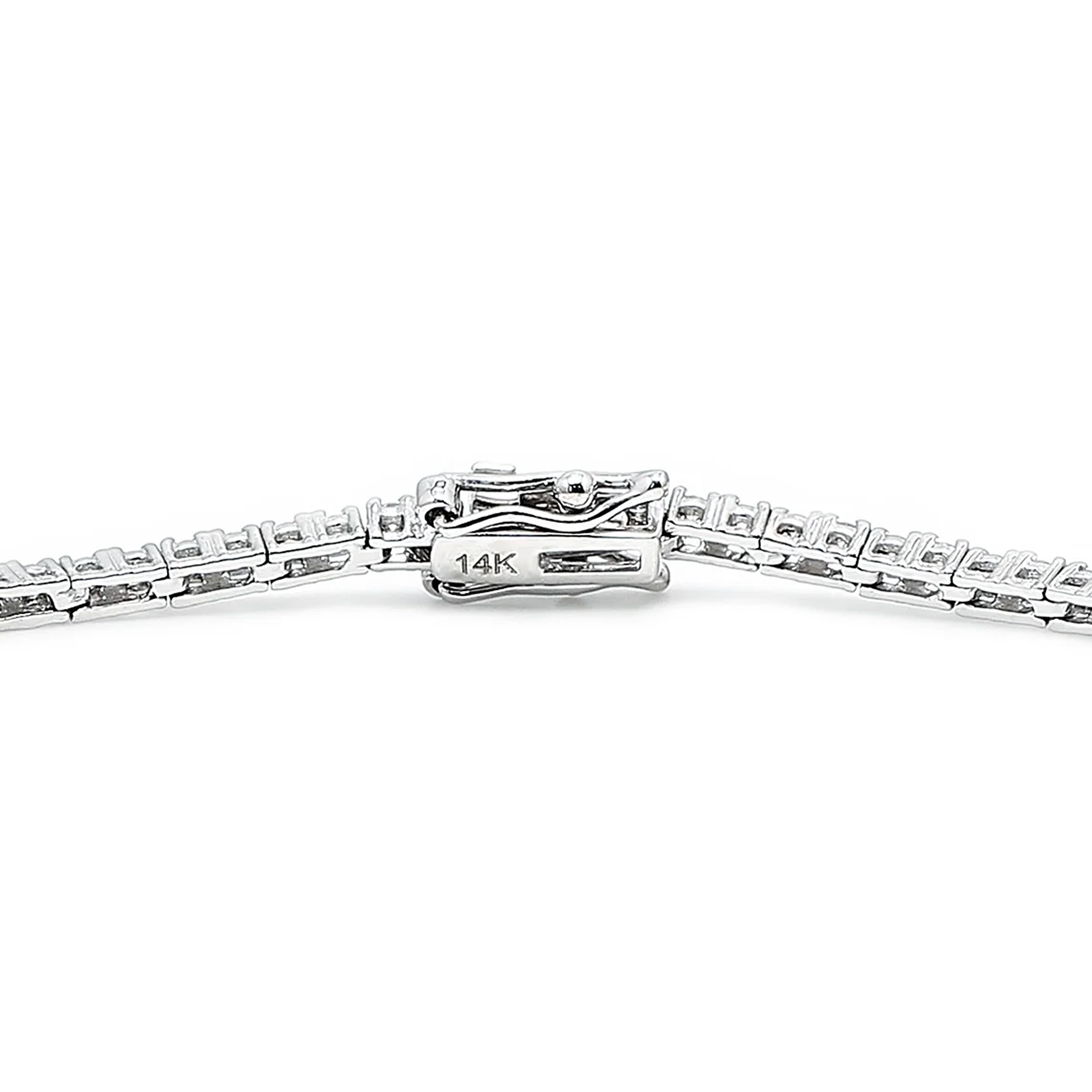 Classic Diamond Tennis Bracelet 1.00 Carat | 14K White Gold Clasp View