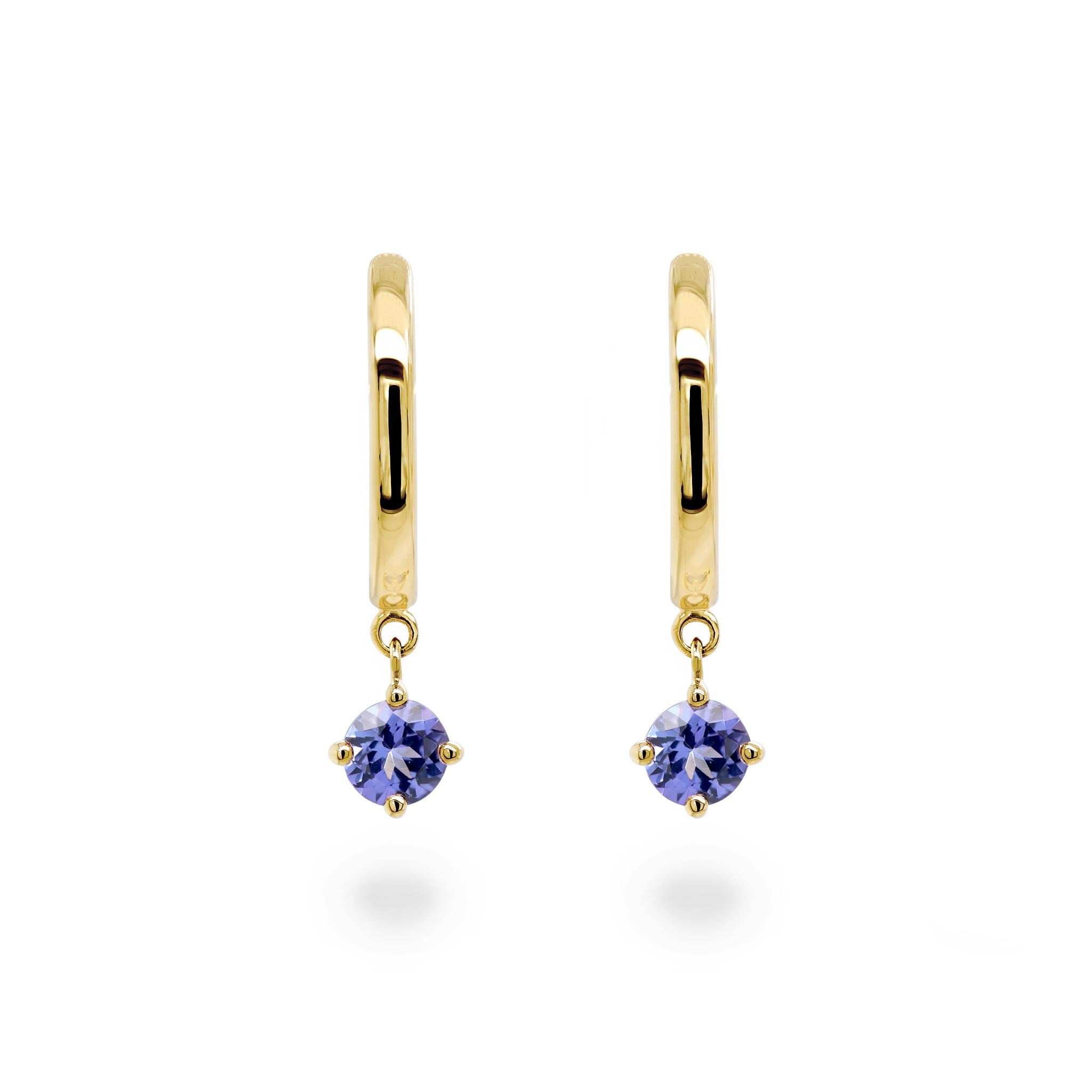 Tanzanite Earrings - Front View - Shimansky