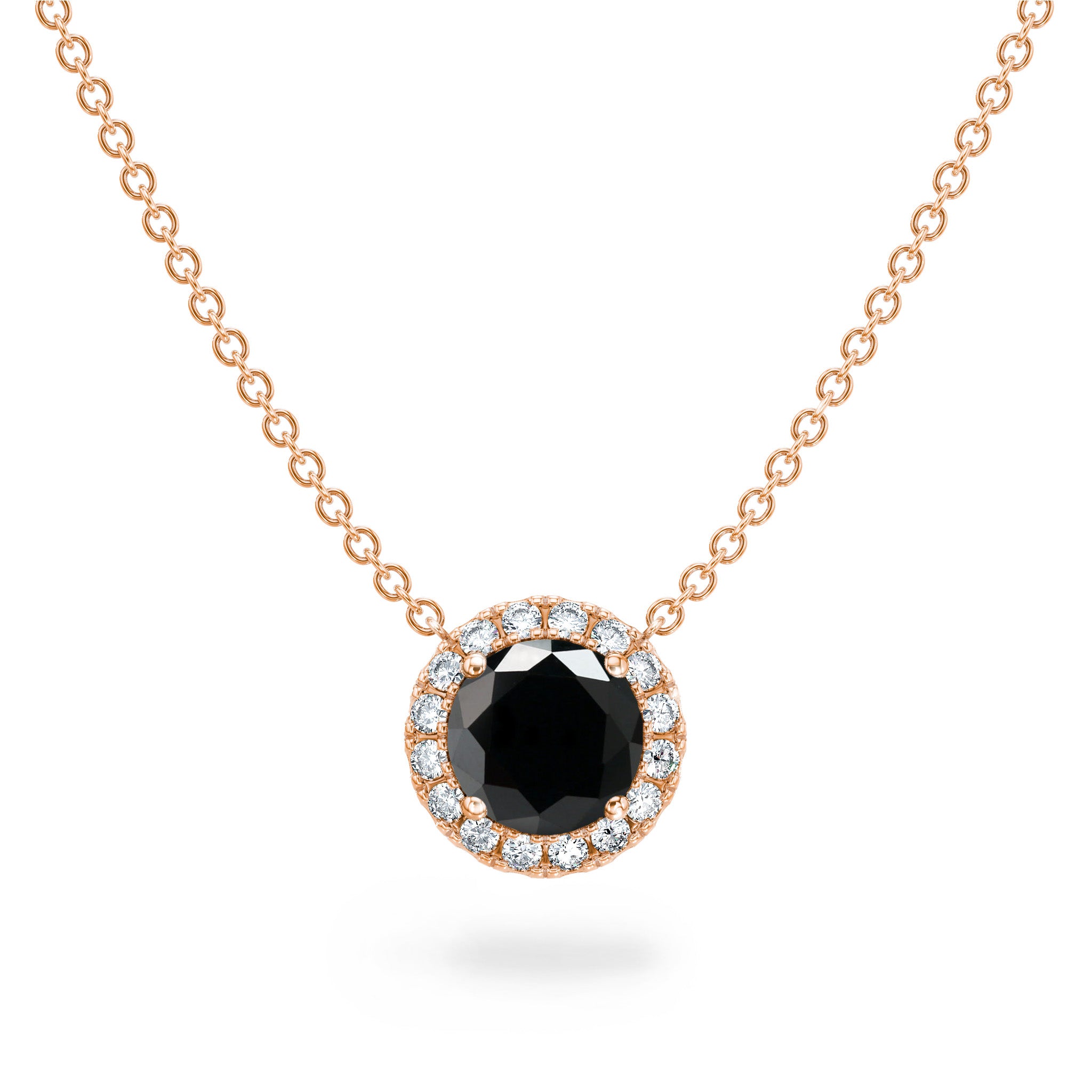 Shimansky - Black Diamond Microset Pendant 0.50ct crafted in 18K Rose Gold