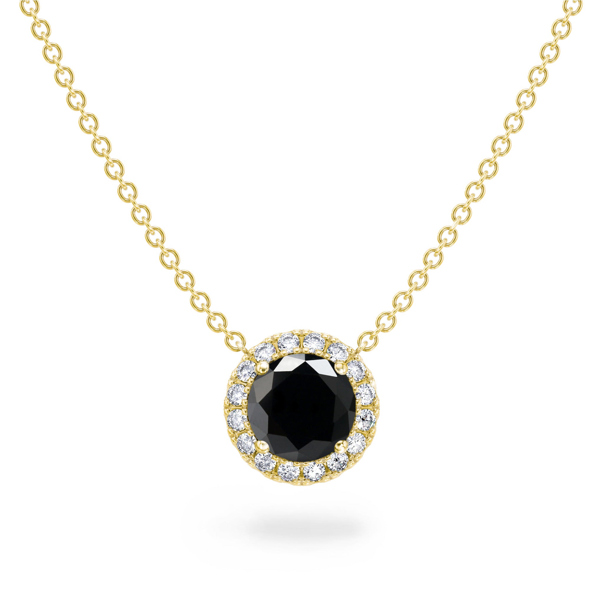 Shimansky - Black Diamond Microset Pendant 0.60ct crafted in 18K Yellow Gold