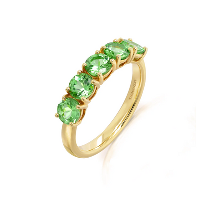 Tsavorit-Ring mit halber Ewigkeit