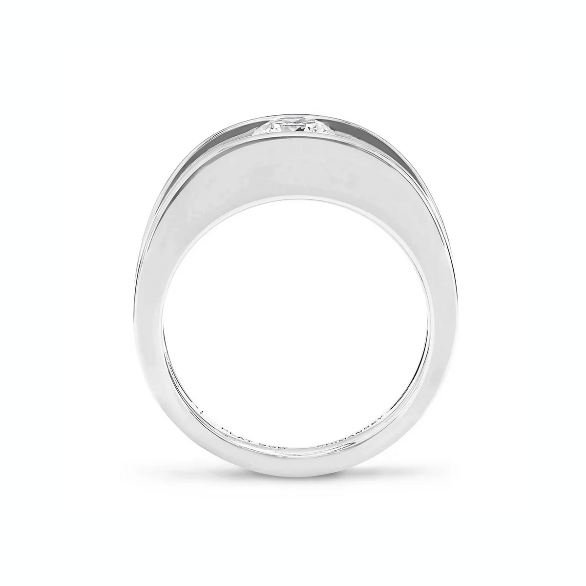 Shimansky Iconic Millennium Diamond Engagement Ring Platinum - Side View  #Metal_Platinum #Carat Weight_0.5