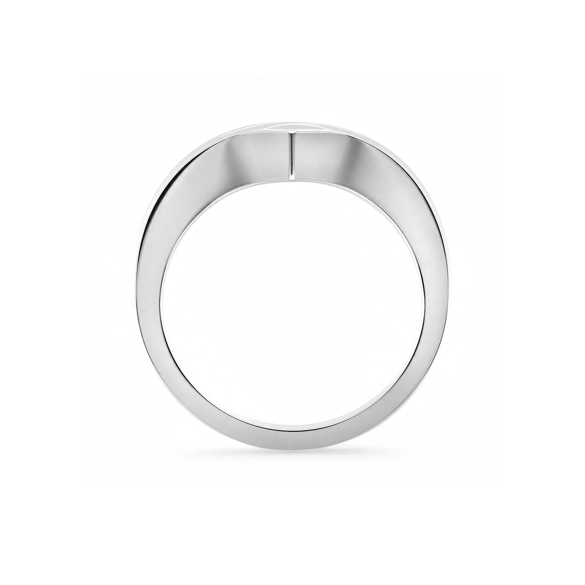 Shimansky 1ct Iconic Millennium Heart Diamond Engagement Ring in Platinum - Side View