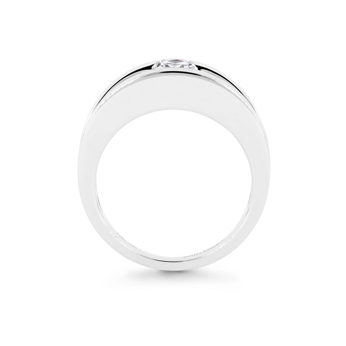 Shimansky 0.7ct Millennium Iconic Oval Diamond Ring 18K White Gold Side View